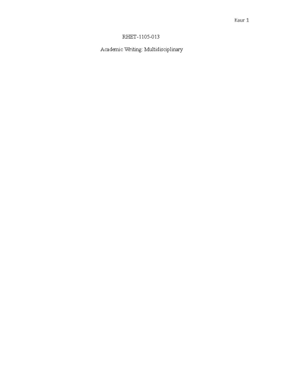 RHET-1105-013 Assignment 1: Analysis of Animal Use in Biomedical ...