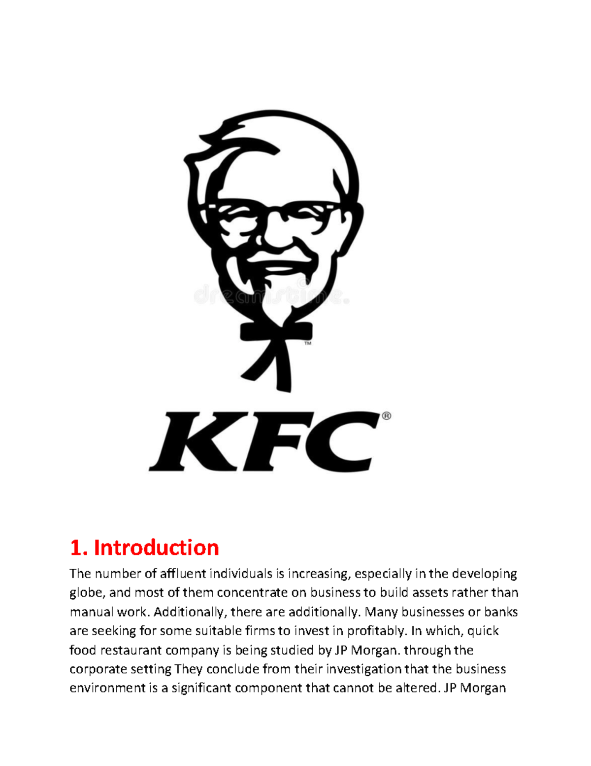 KFC Business Analysis - QTKD ASM2: Macro & Micro Environmental Factors ...