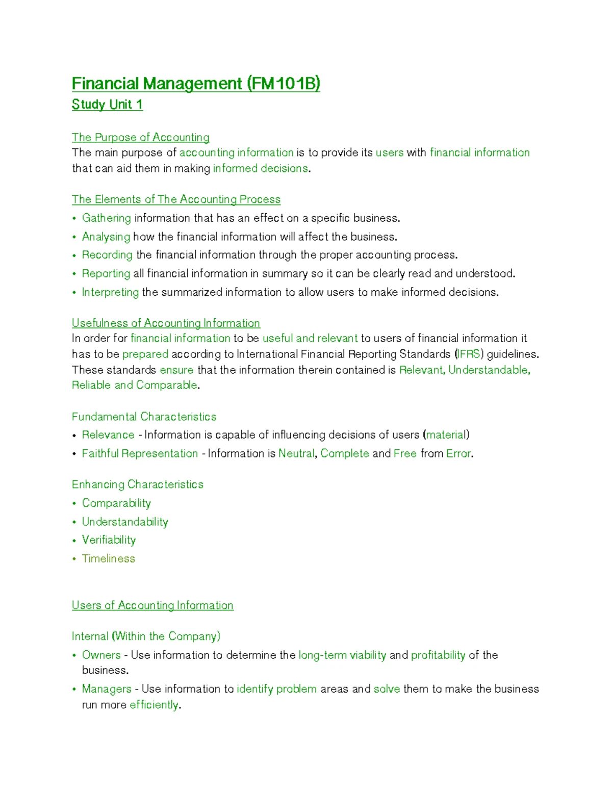 Grade 12 Business Strategies Notes 240303 Term 1 2024 - Studocu