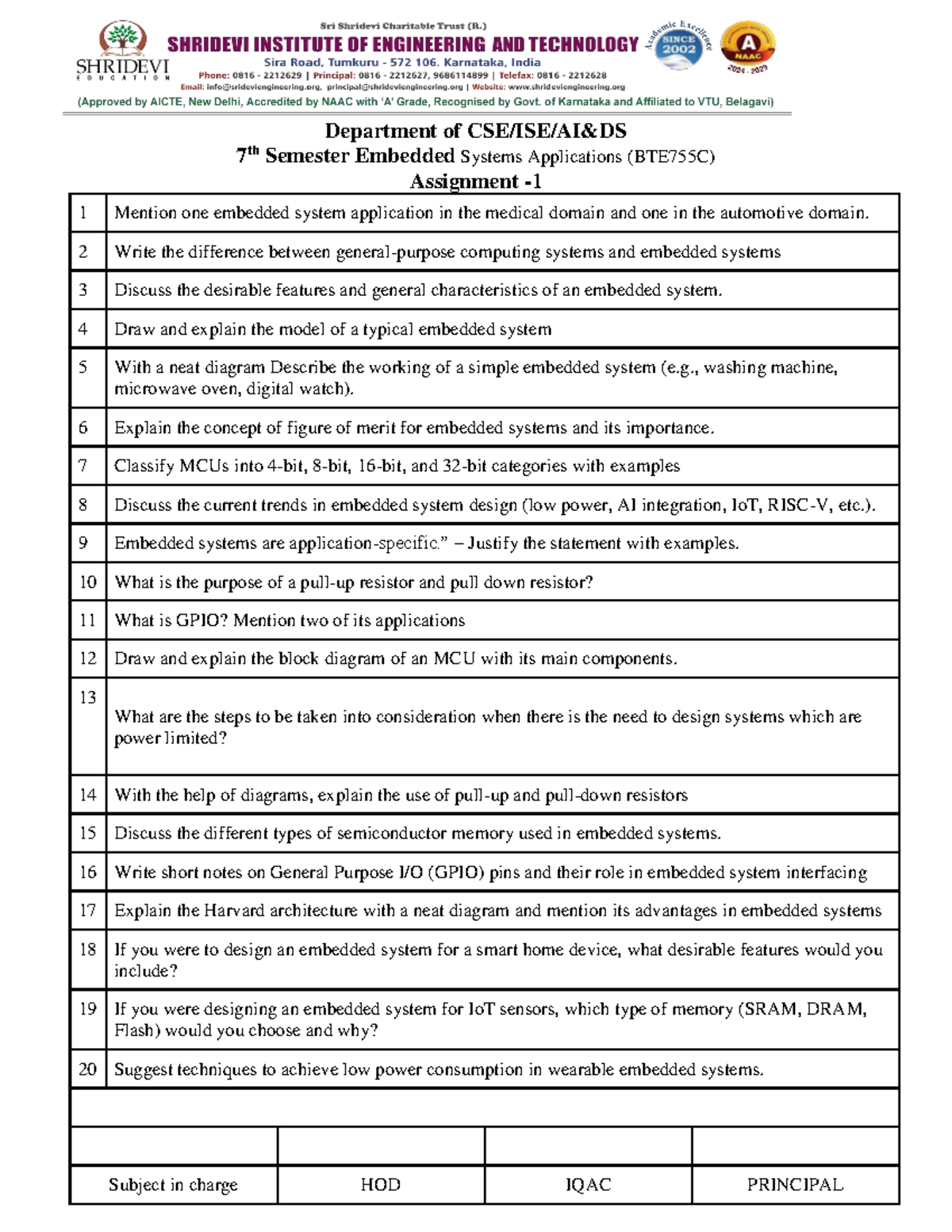 BTE755C Assignment 1: Embedded Systems Applications & Concepts - Studocu