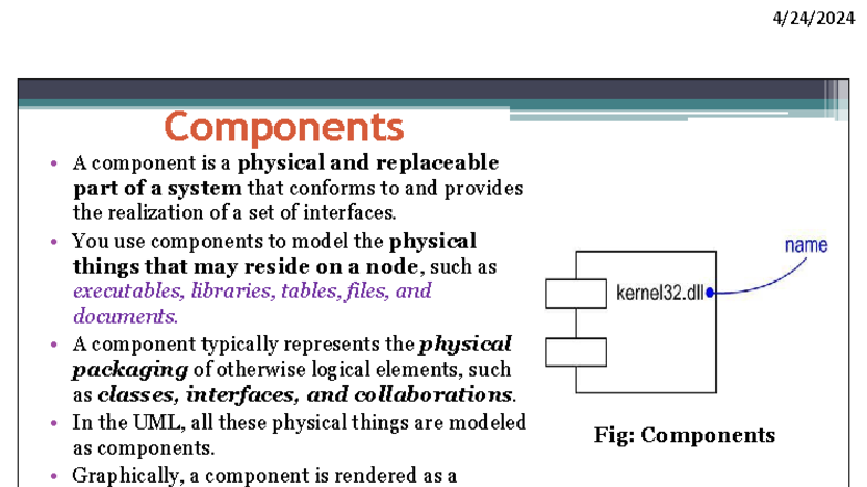 Unit-5: Architectural Modeling of Components and Interfaces - Studocu