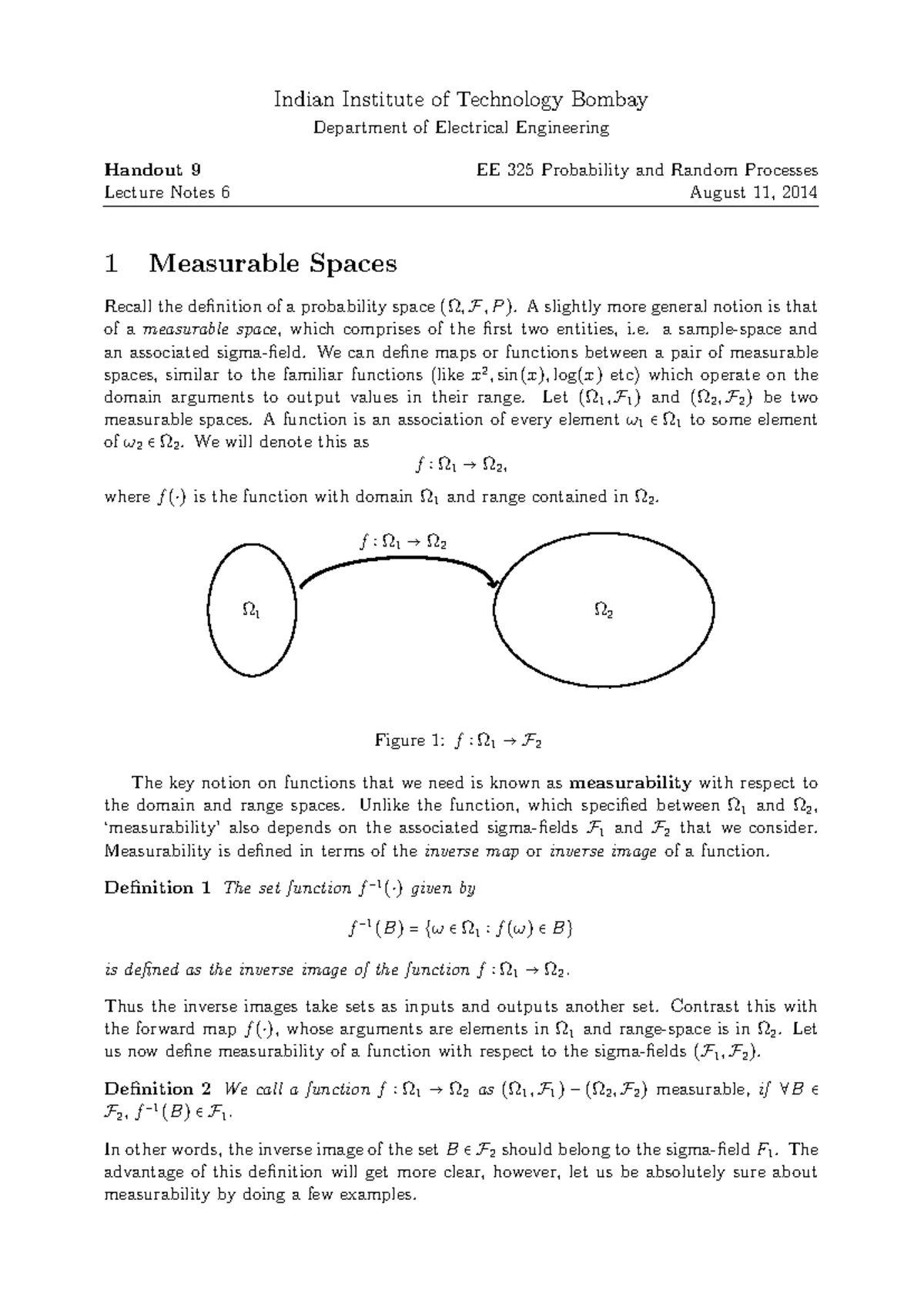 Lect9 notes - Probability and Random Processes - Indian Institute of ...