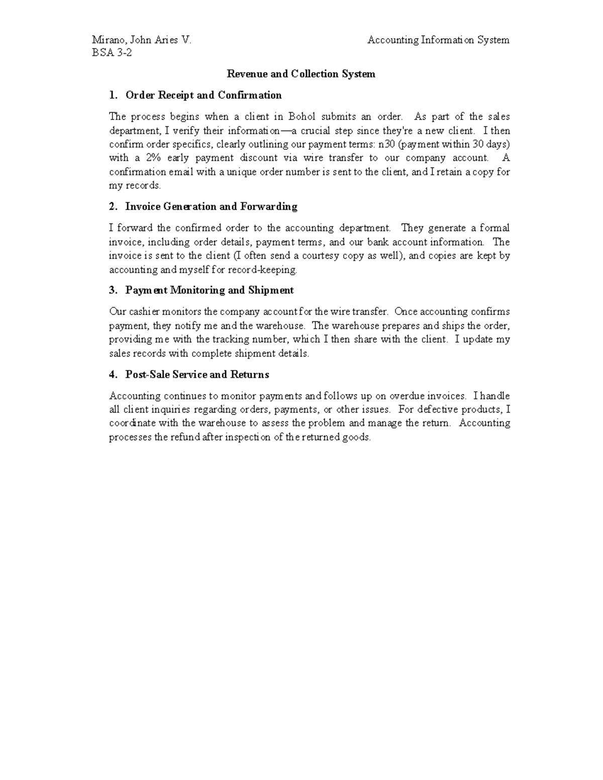 Revenue and Collection System - Mirano, John Aries V. Accounting ...