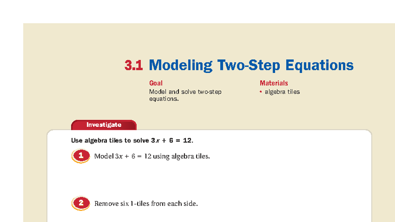 Algebra Tiles Modeling Equations - 3.0 Study Guide - Studocu