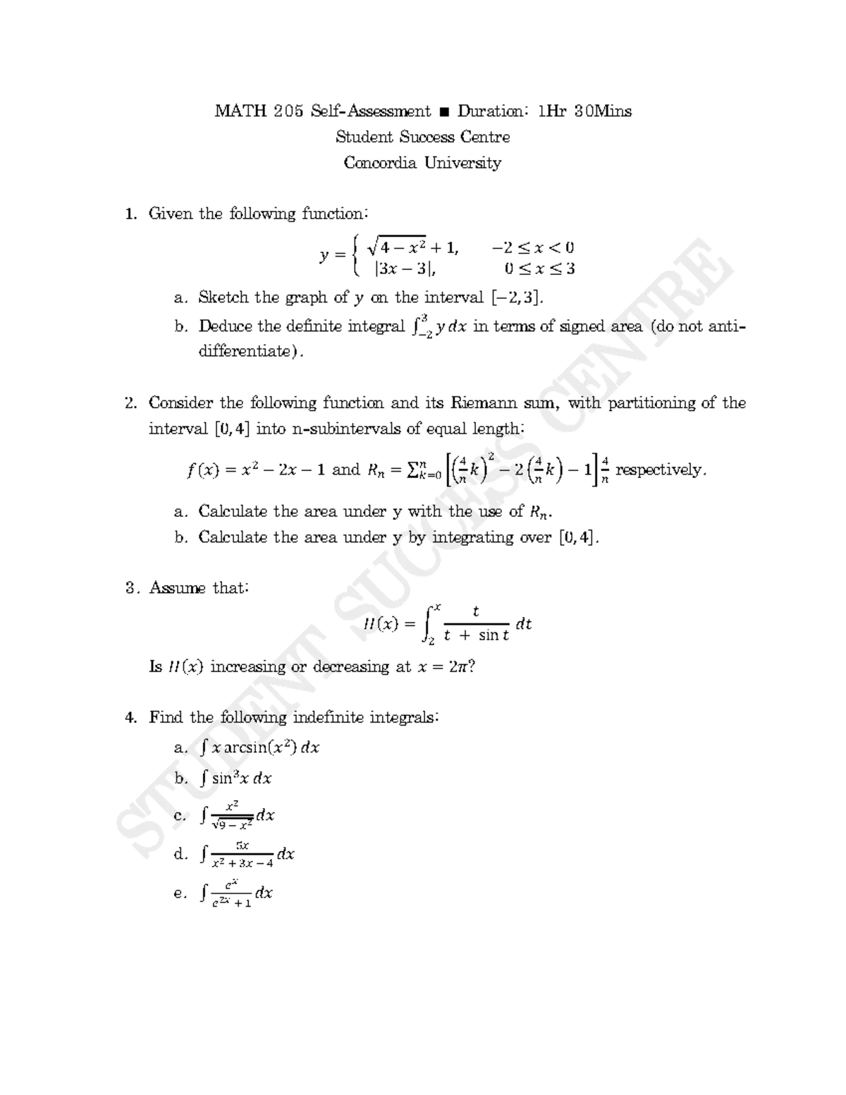 Phys 204 Final Exam Formula Sheet: Mechanics & Trigonometric Identities ...