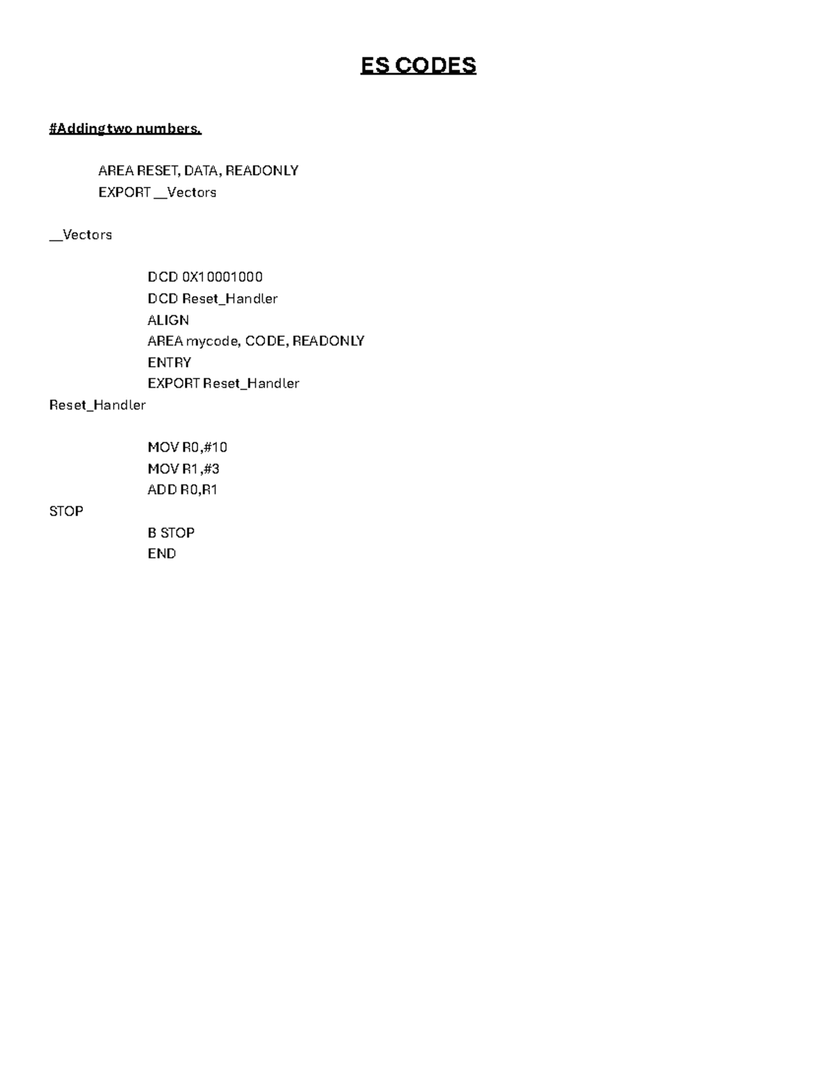 ES CODES: ARM Assembly Functions for Data Manipulation - Studocu