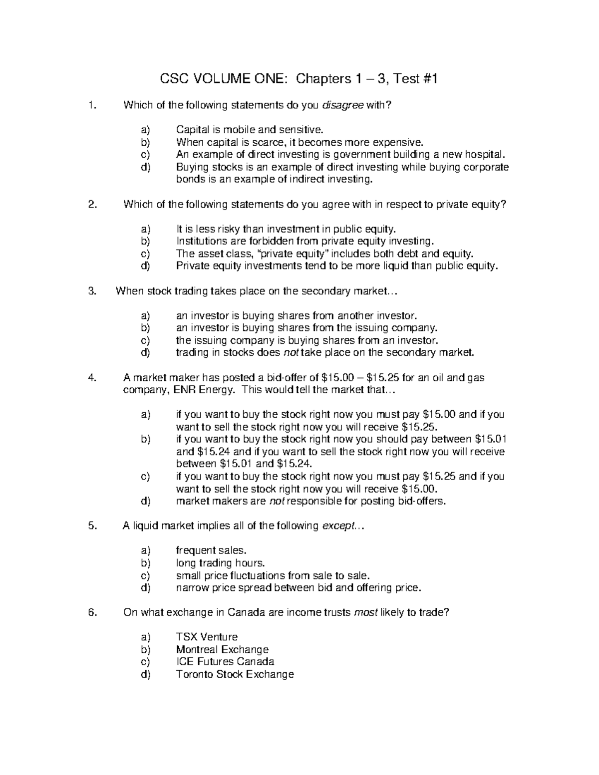 CSC 1&2: Volume One Supplemental Questions and Test Review - Studocu