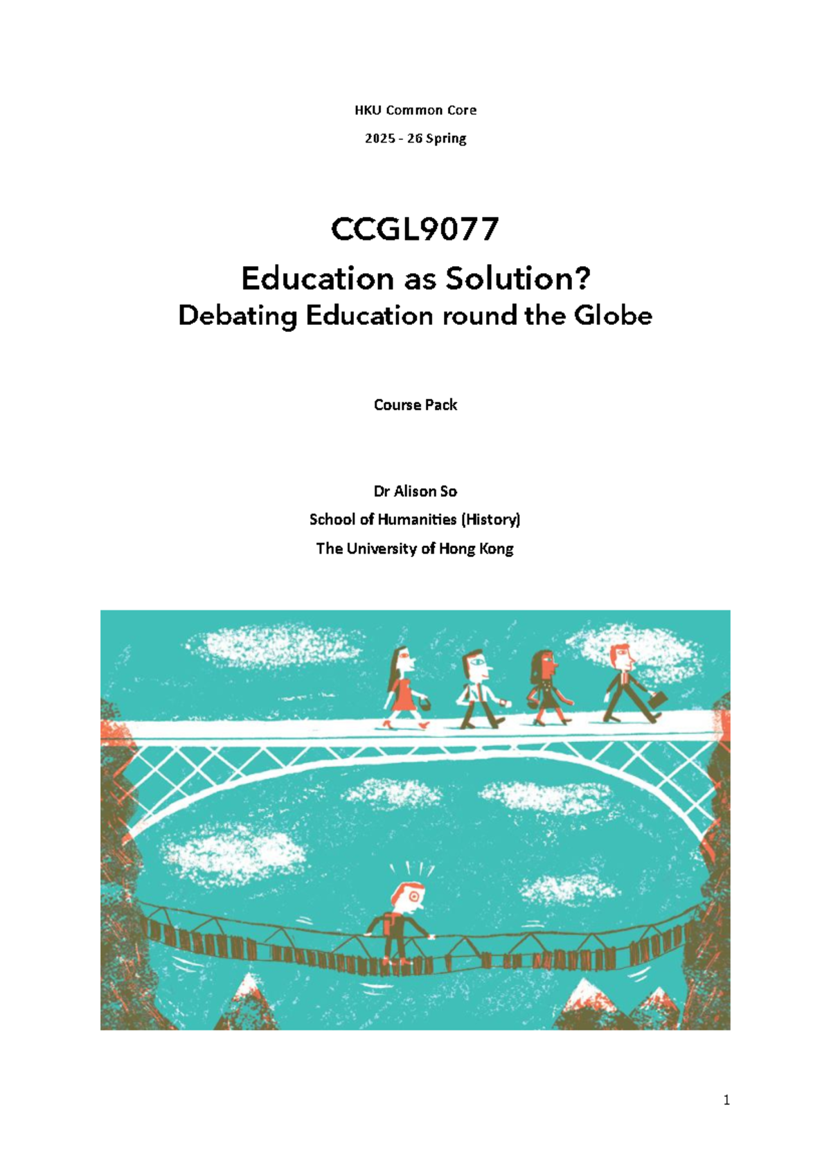 CCGL9077 Education as Solution? Course Pack for Spring 2025-26 - Studocu