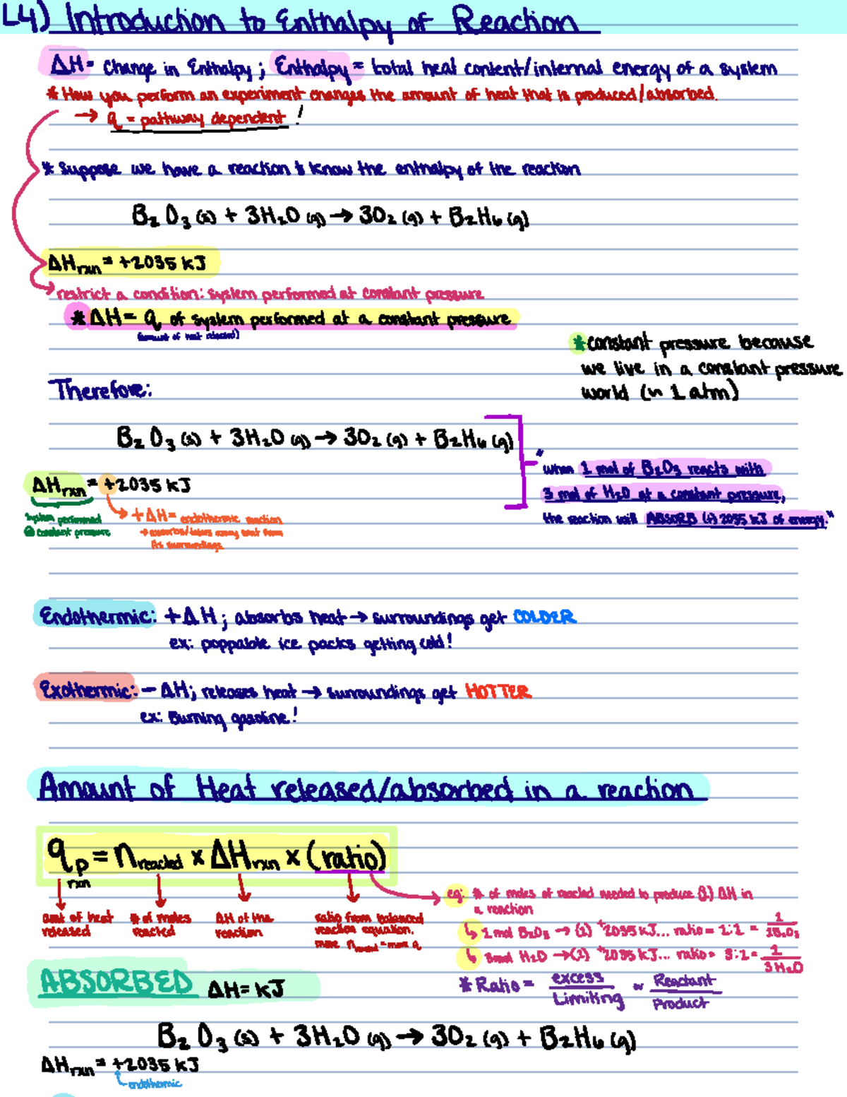 W2 Lecture: Understanding Enthalpy of Reaction and Heat Exchange - Studocu