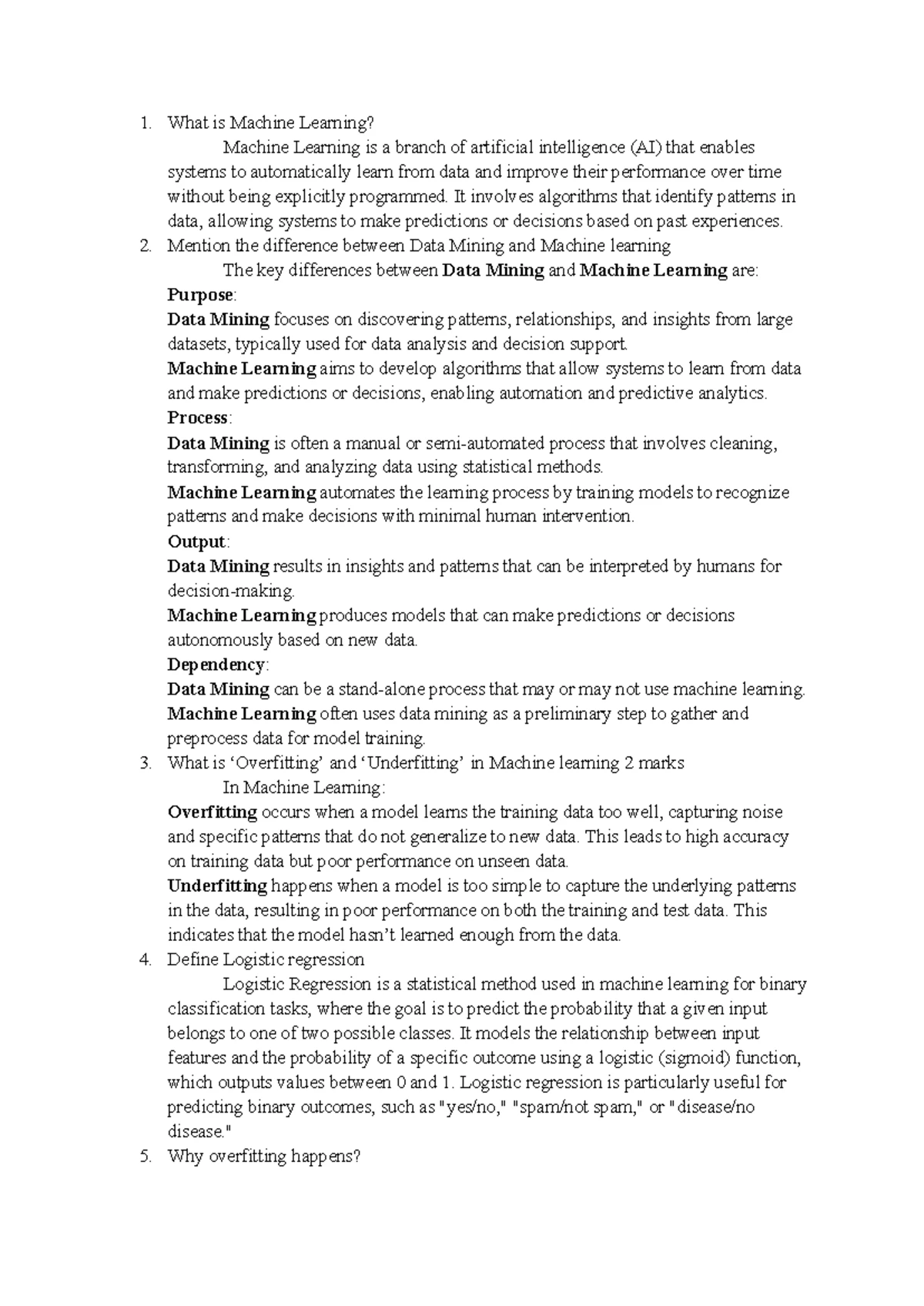 UNIT5-2 Marks - 1. What is Unsupervised Learning? Unsupervised learning ...