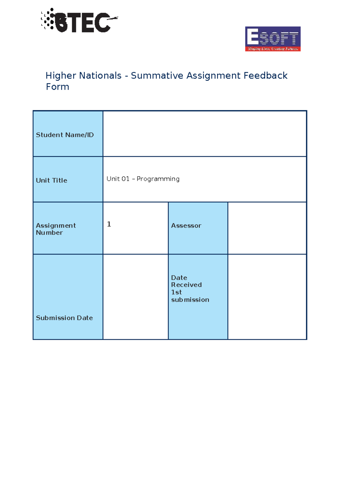 BTEC HND Unit 01 Programming Assignment: Training Fee Calculation ...