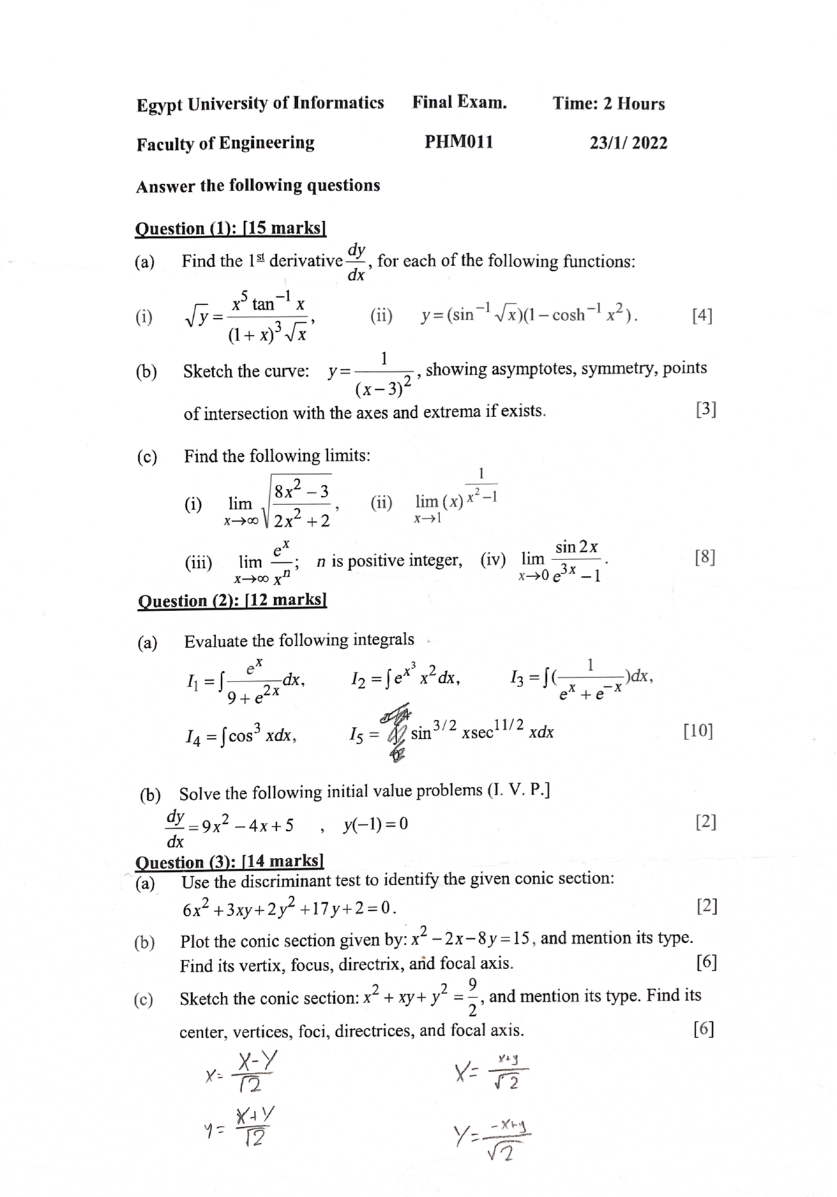 Final Calculus I Study Notes and Review Guide - Studocu