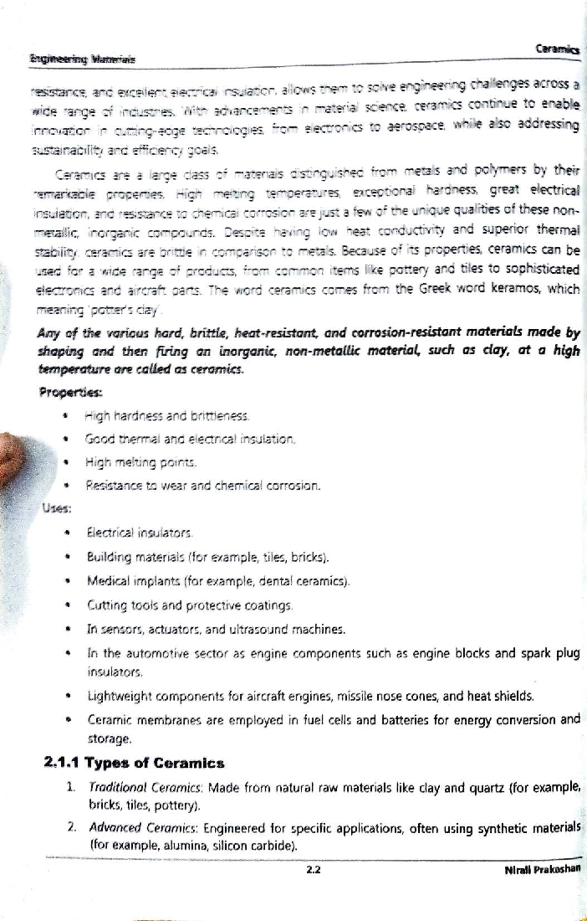 Ceramics - Engineering Materials Lecture Notes (ENGR 101) - Studocu