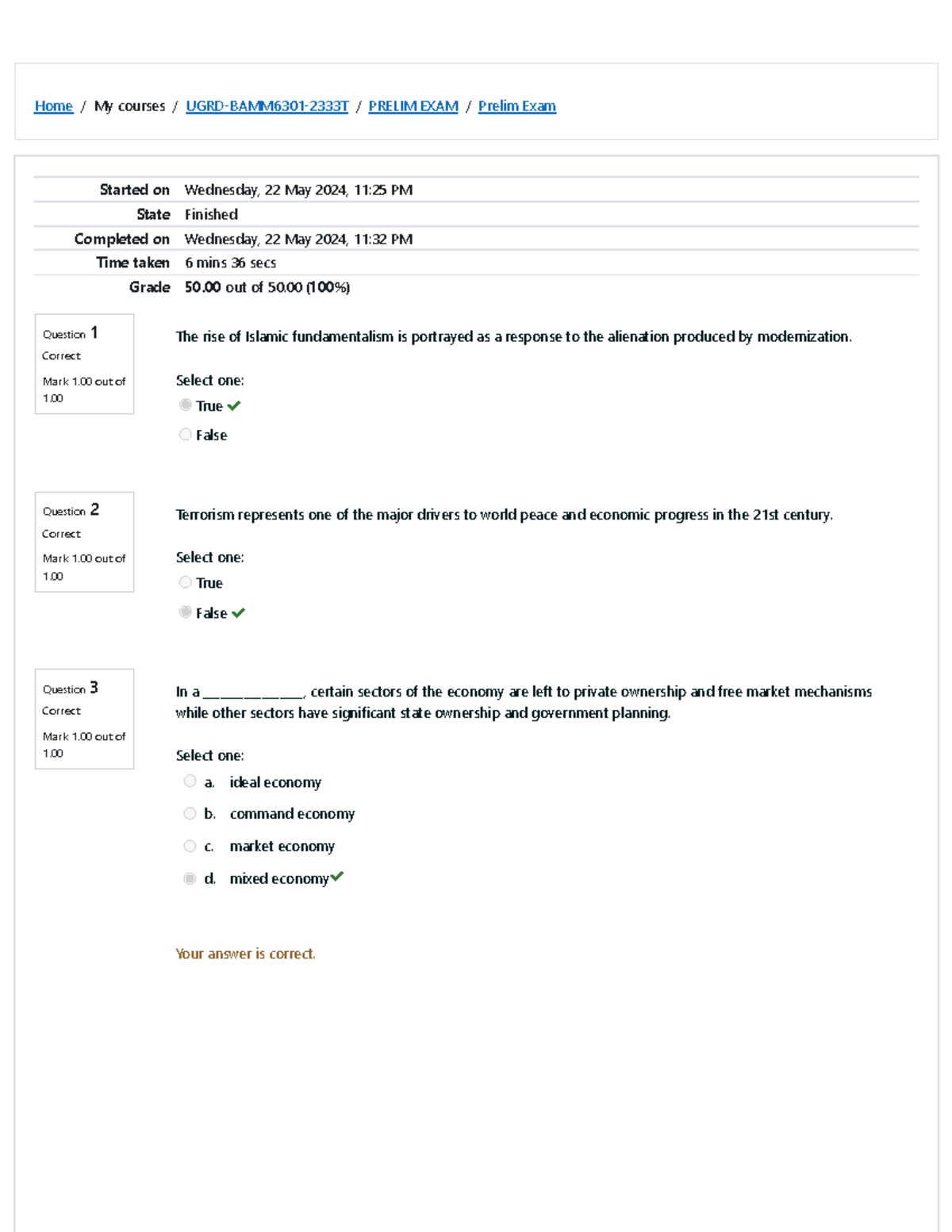 UGRD-BAMM6301 International Business and Trade Prelim Exam Review - Studocu