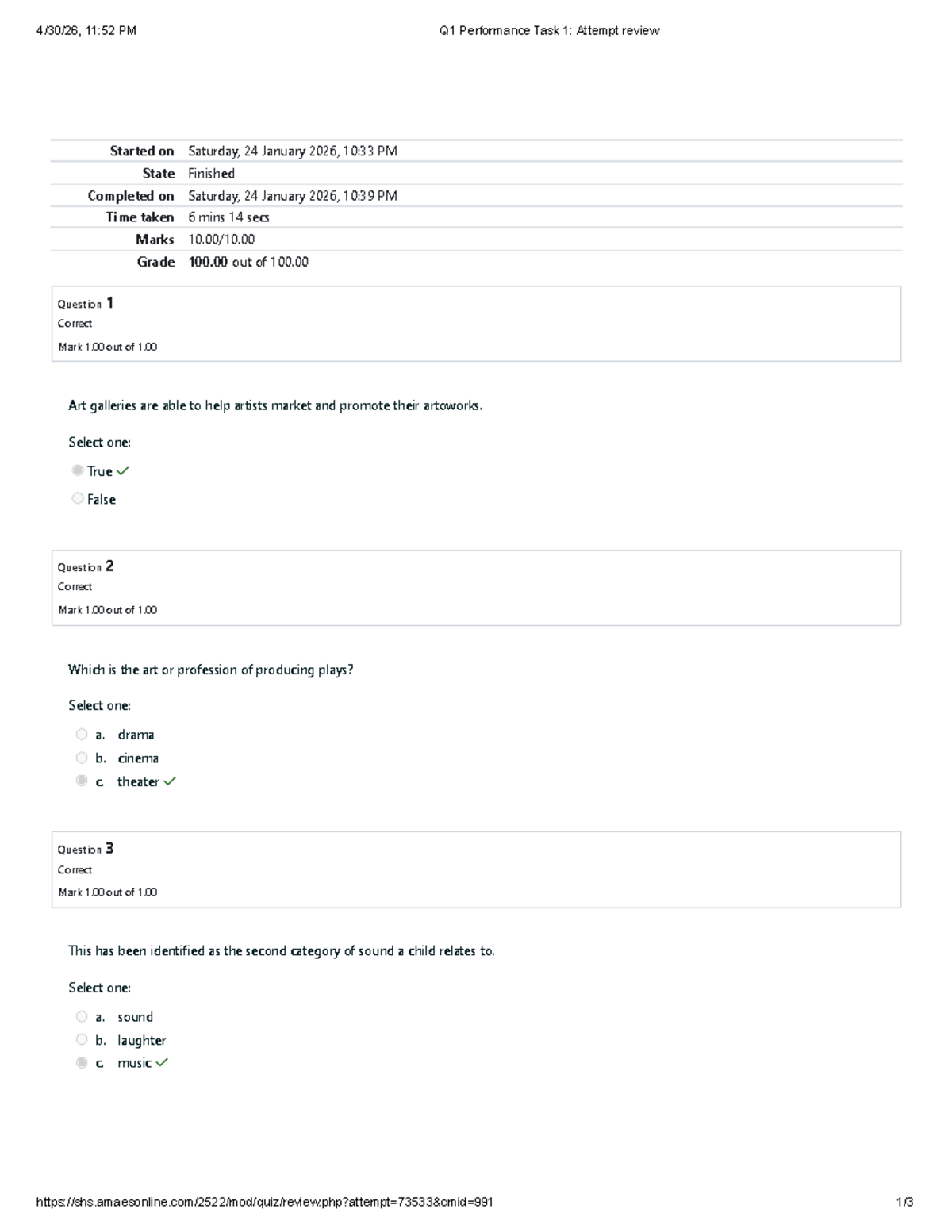 Q1 Performance Task 1 Review - CPAR Analysis and Insights - Studocu