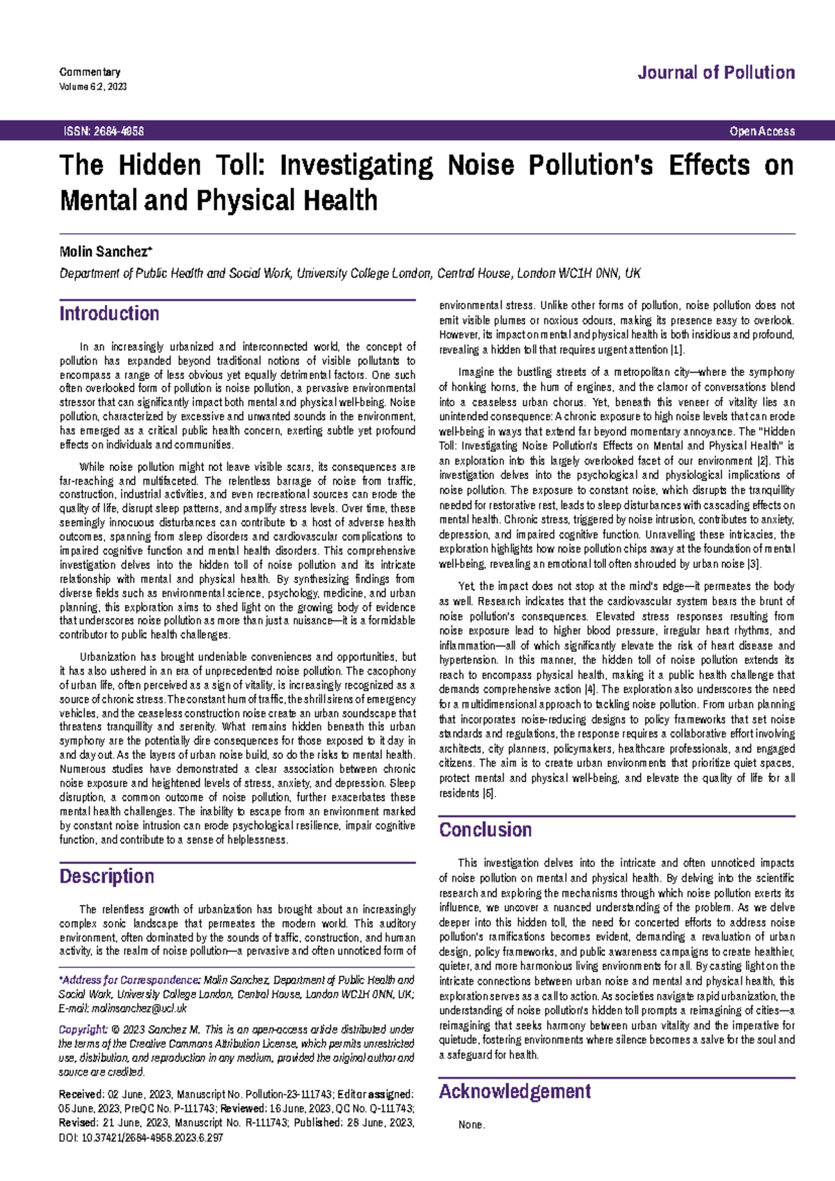 Investigating Noise Pollution's Hidden Toll on Mental & Physical Health ...