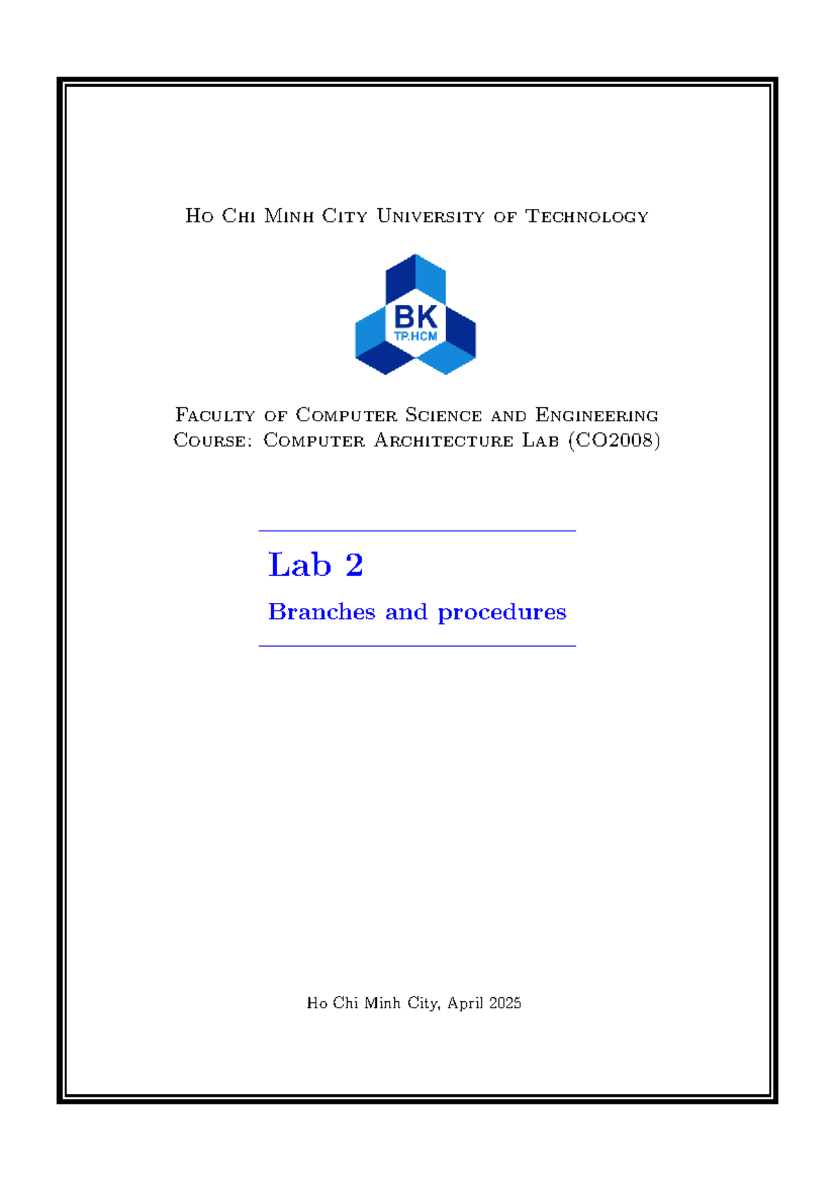 Computer Architecture Lab (CO2008) Lab 2: MIPS Exercises - Studocu