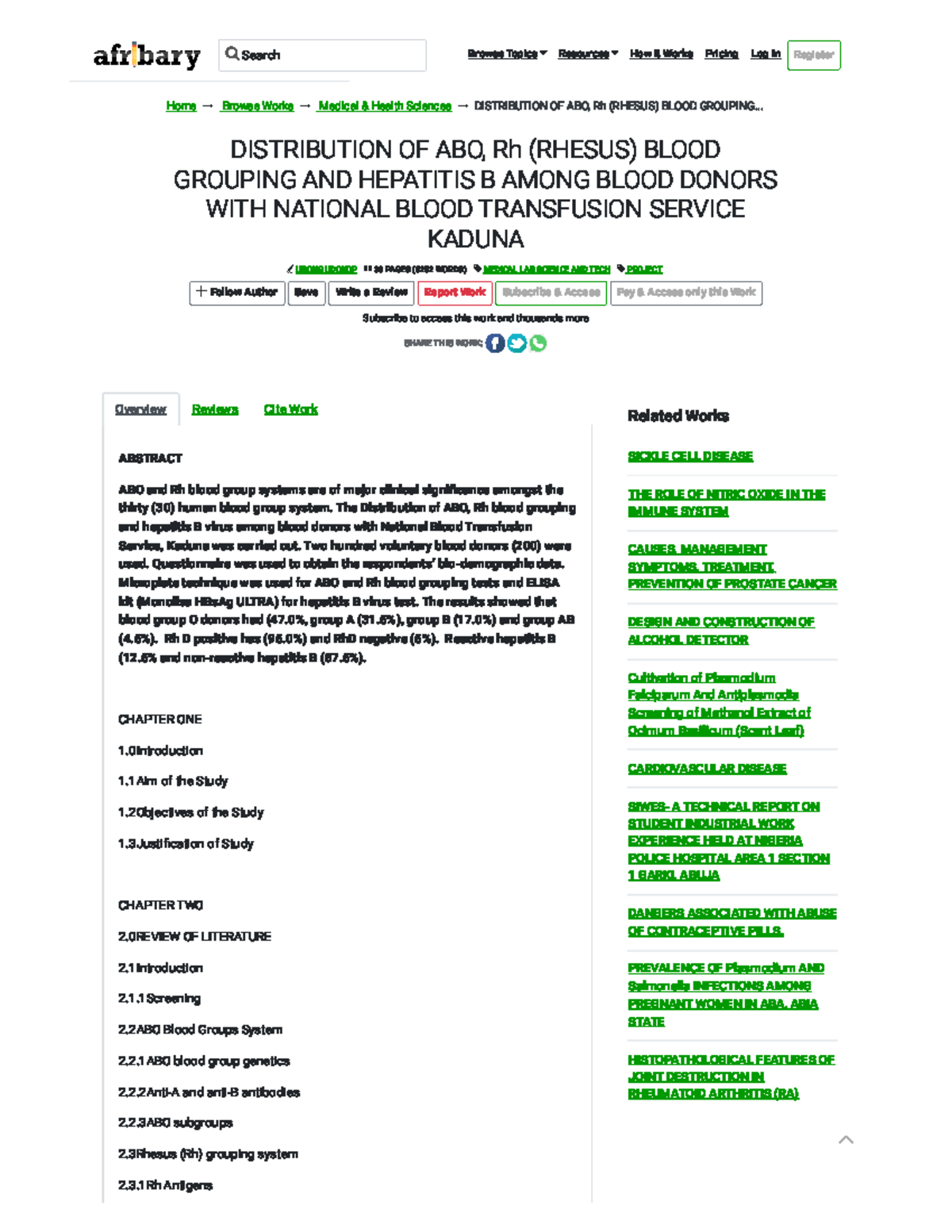 Distribution of ABO, Rh Blood Grouping & Hepatitis B Among Donors - MLT ...
