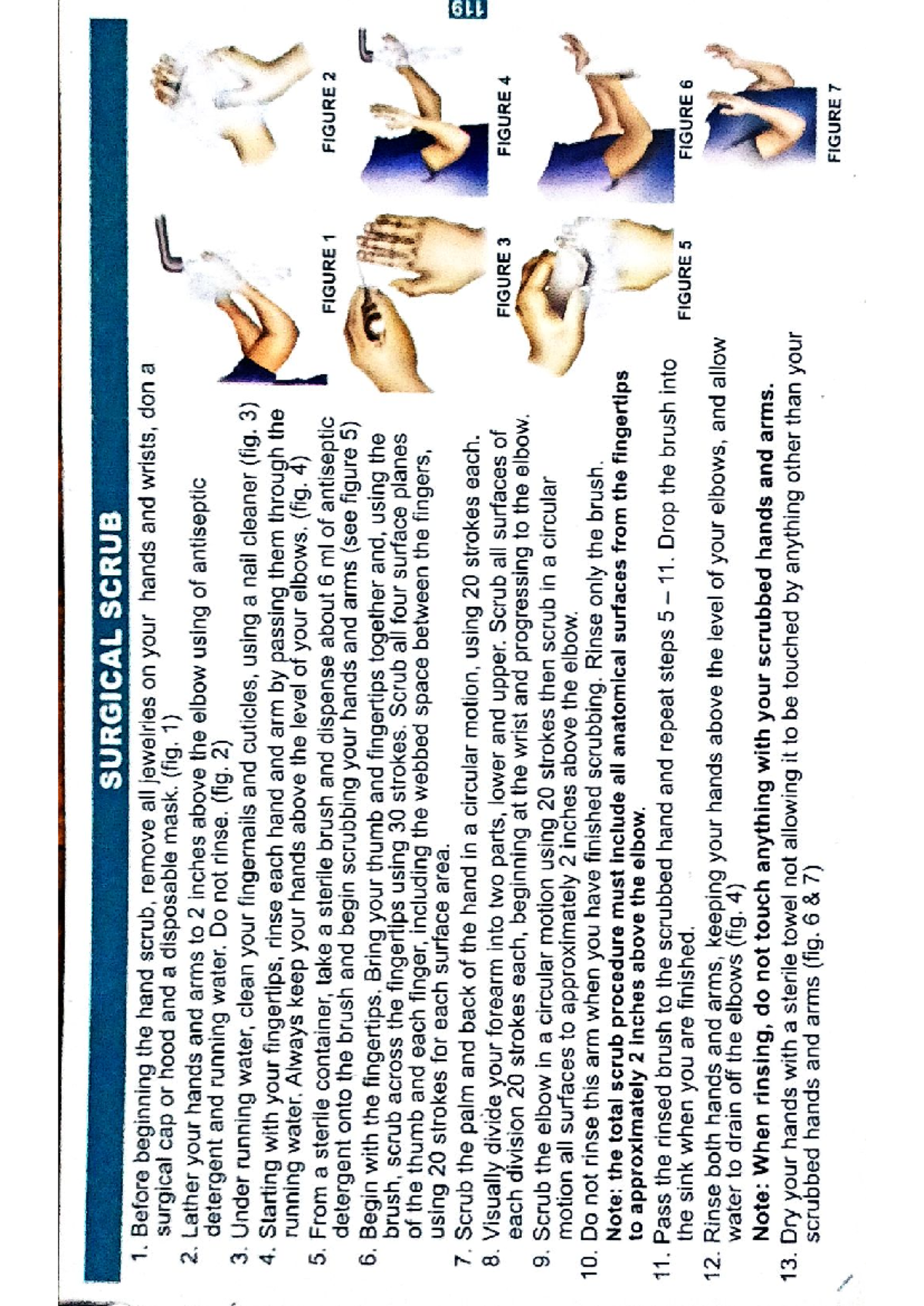 OR Notes: Surgical Scrub and Common Instruments Guide - Studocu
