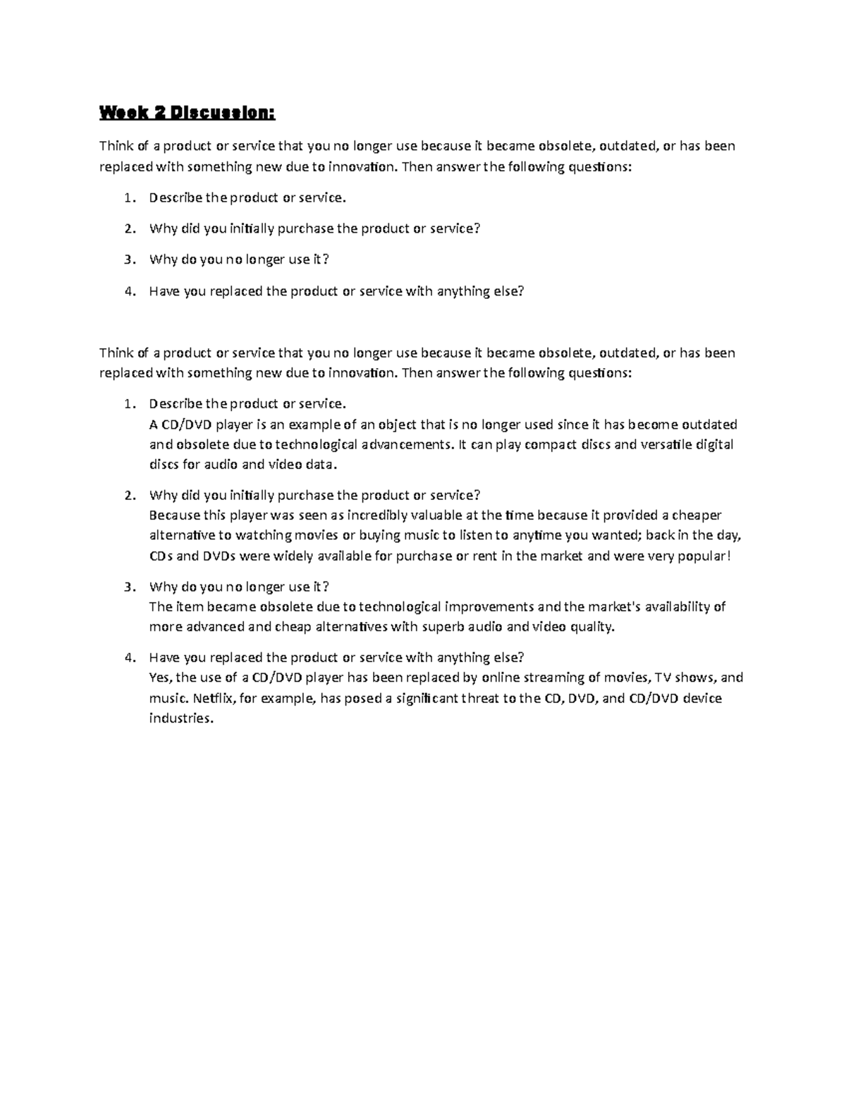 Week 2 Discussion - Instructor - Kathleen Thompson - Week 2 Discussion ...
