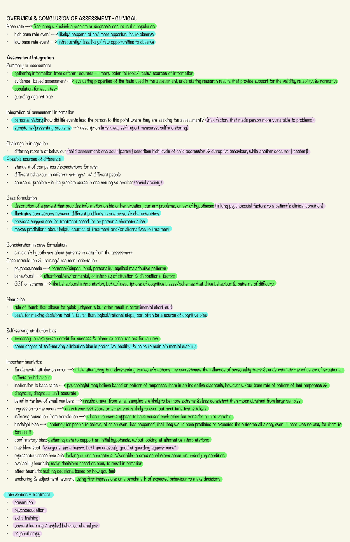 Overview - Conclusion Of Assessment - Clinical - OVERVIEW & CONCLUSION ...