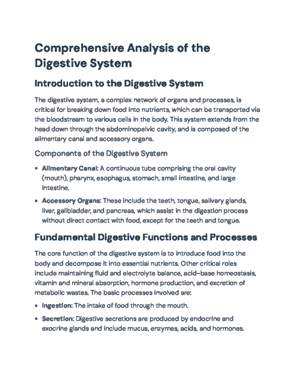 Comprehensive Analysis of the Digestive System: Functions & Anatomy ...