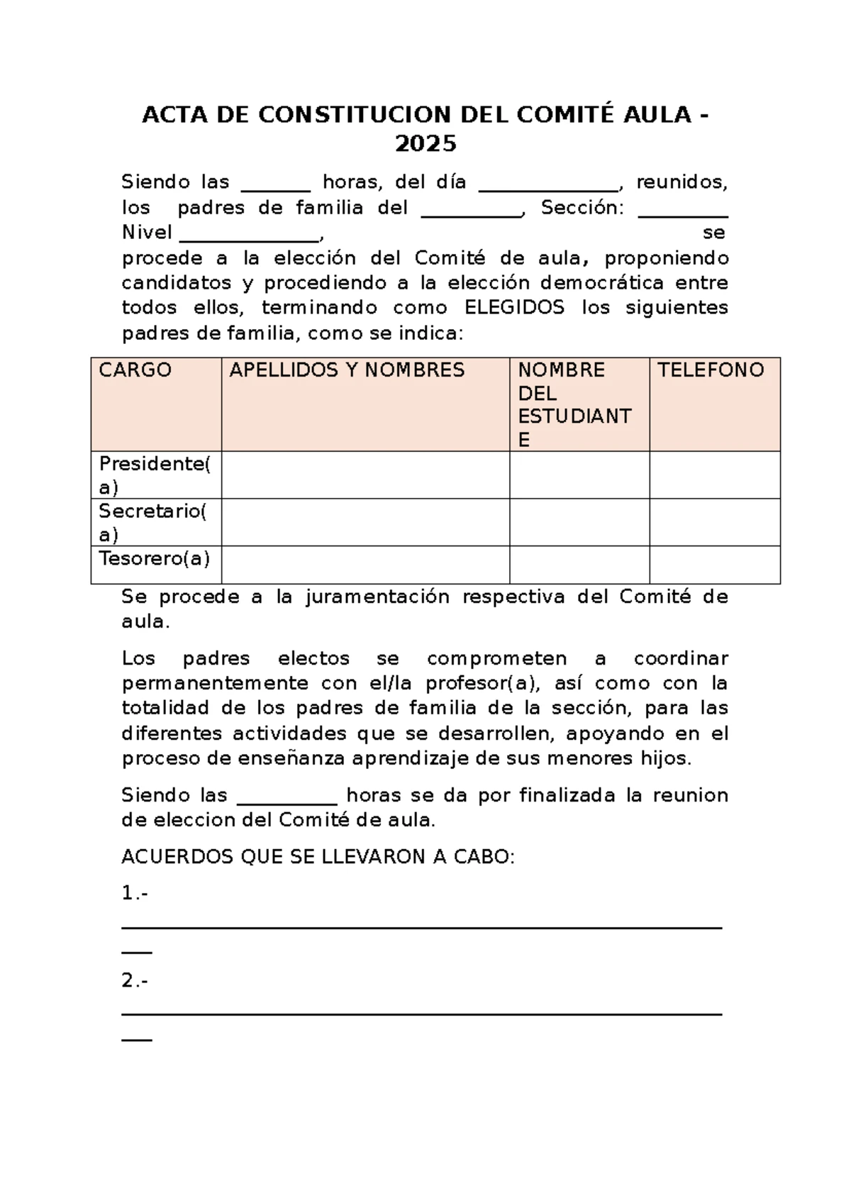 Normas de Convivencia para 5.° Grado, Sección “C” - Resumen y Reglas ...