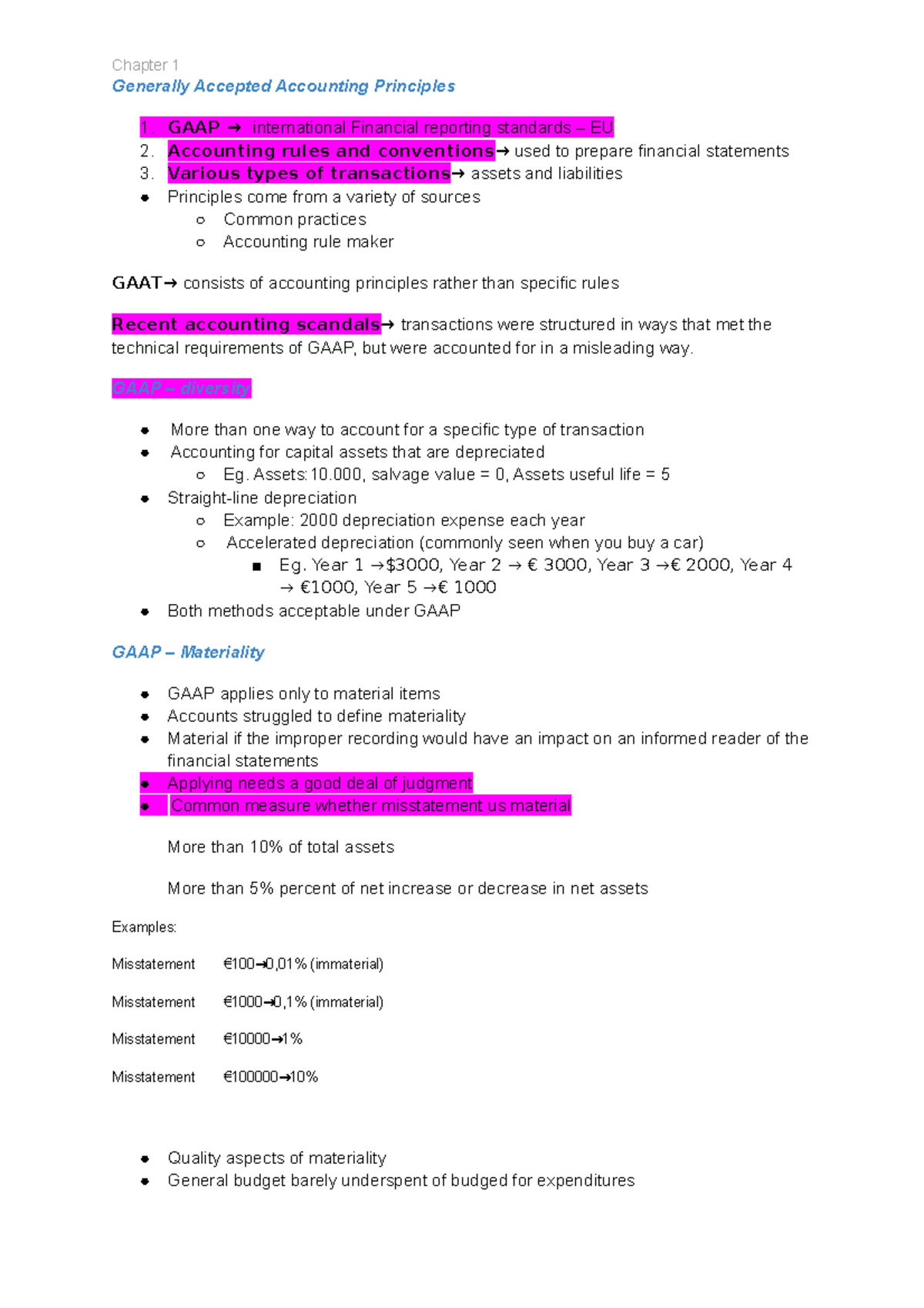 Governmental Accounting Principles (GAAP) Overview: Chapter Notes ...