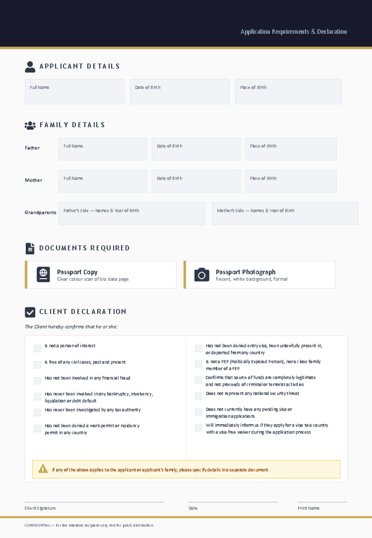 Application Requirements Checklist for Visa Submission - Studocu