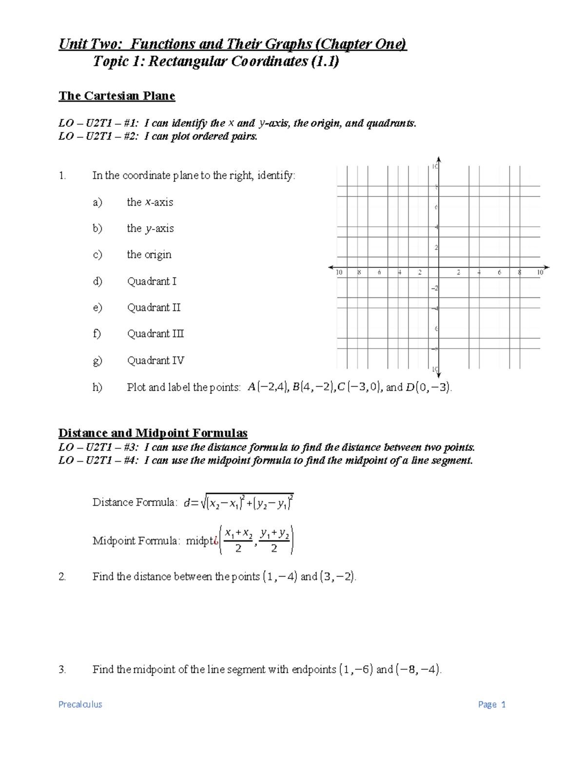 Even and Odd Functions in Precalculus - Unit 2: Lesson and Exercises ...