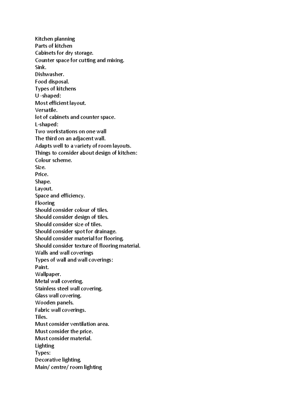 0648 Kitchen Design & Planning Notes: Layout, Equipment, & Safety - Studocu