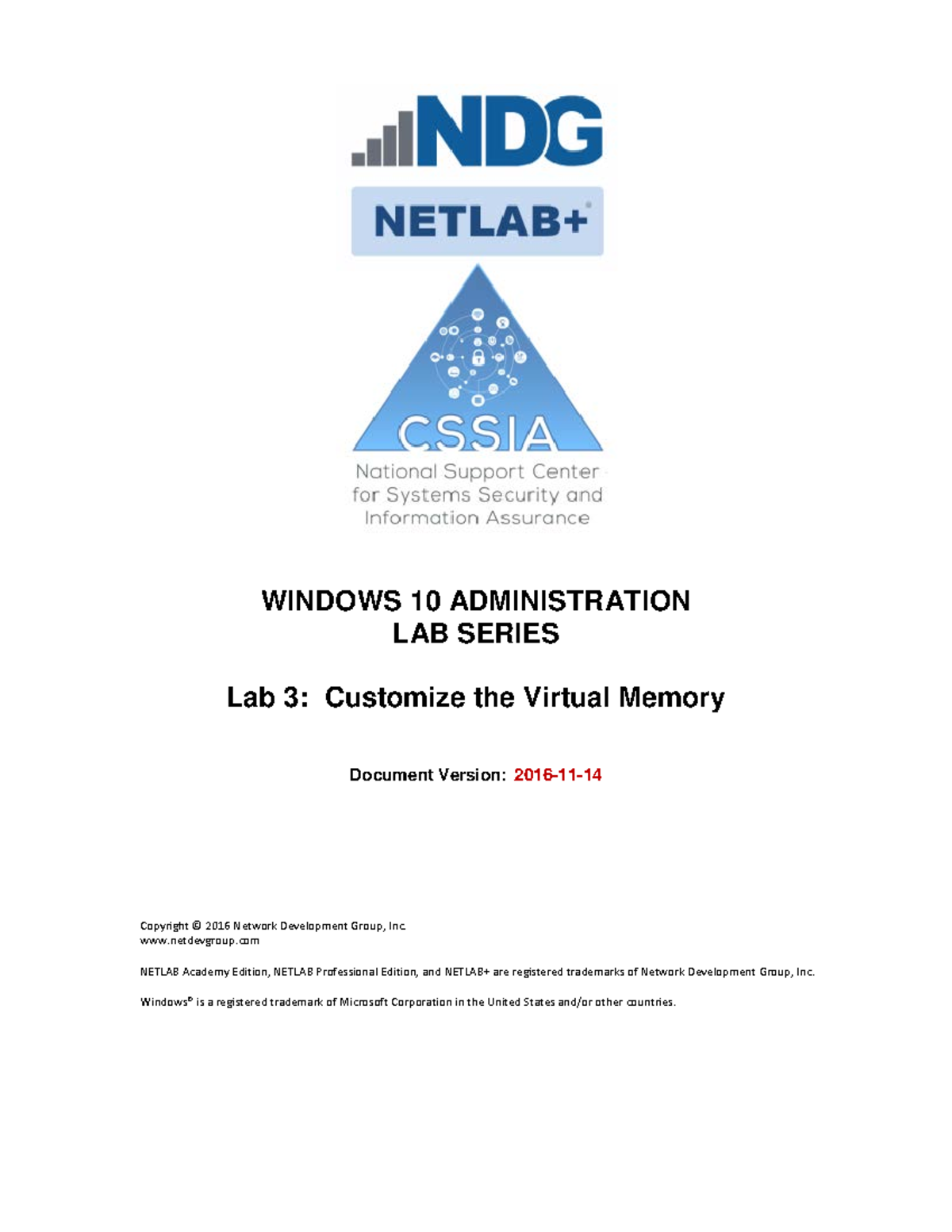 Lab 3: Customizing Virtual Memory in Windows 10 Administration - Studocu