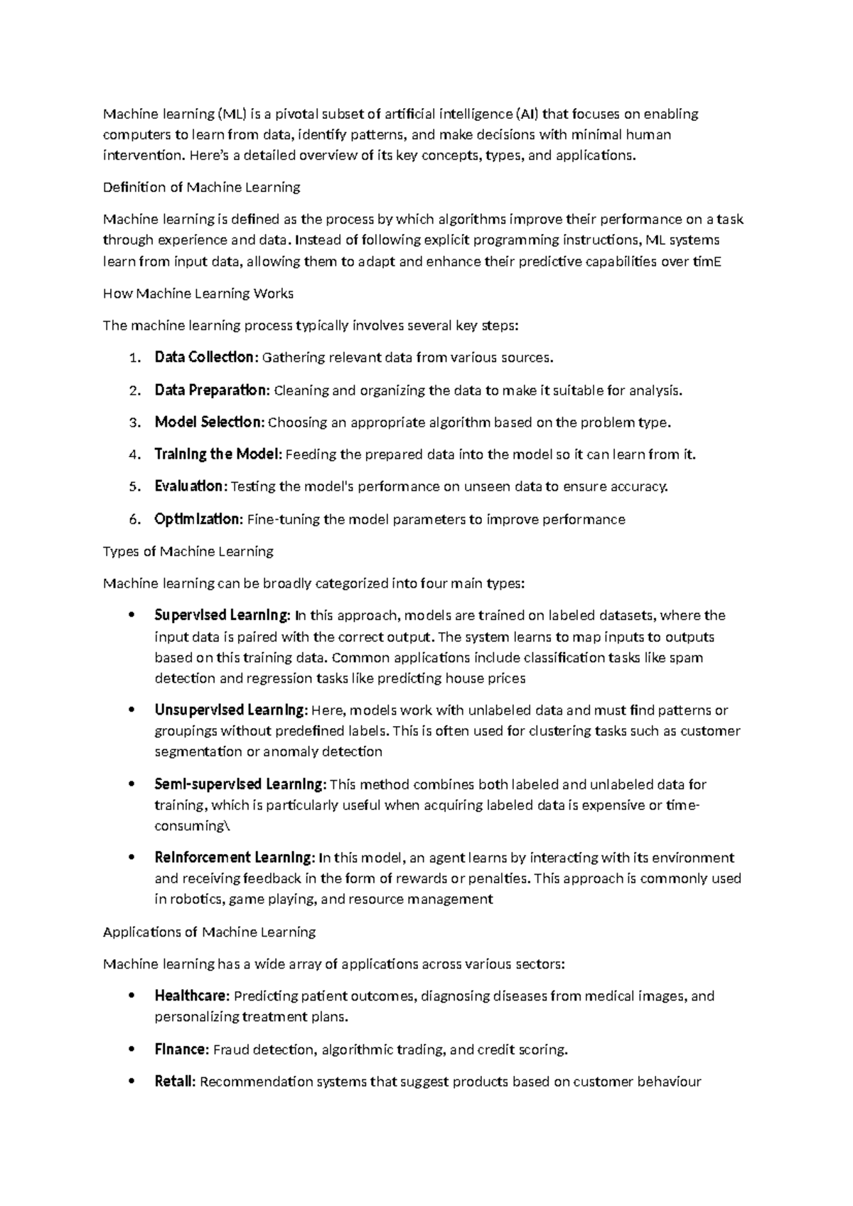Machine learning - fdgdr - Machine learning (ML) is a pivotal subset of ...
