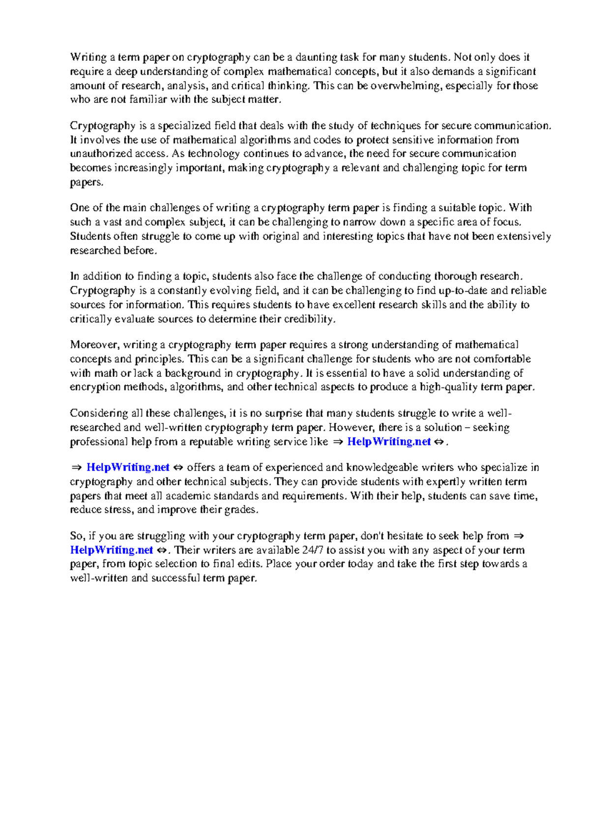 Cryptography term paper topics - Writing a term paper on cryptography ...