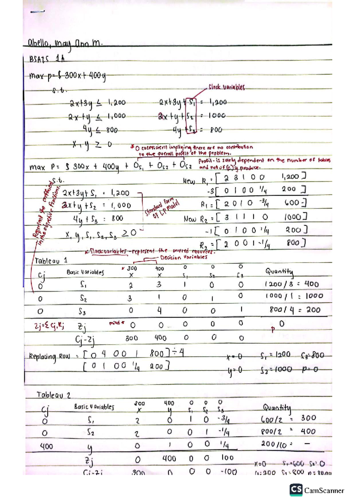 Simplex Method Notes - BSAIS 1A - Studocu
