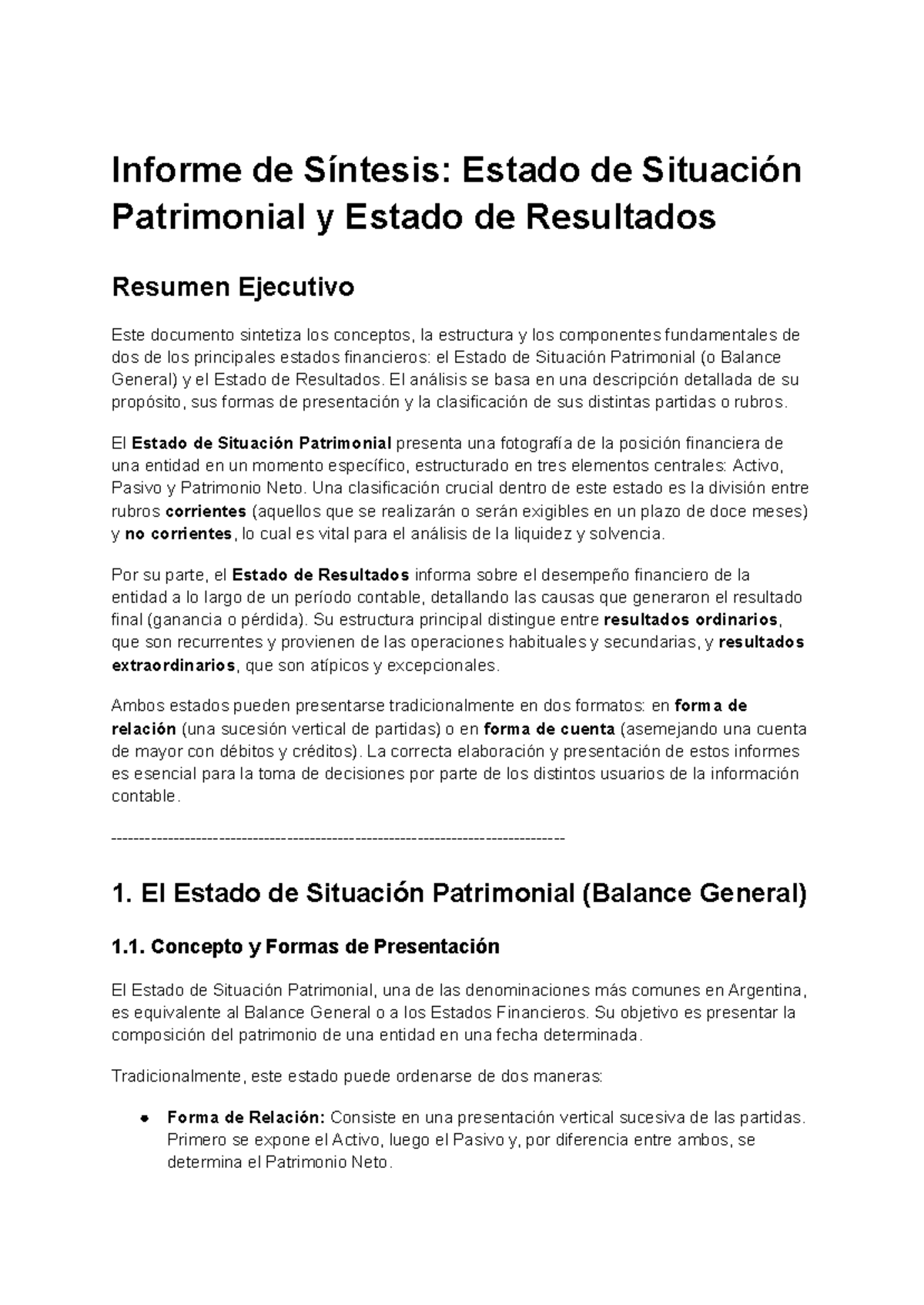Apunte - Unidad 10: Análisis del Estado Patrimonial y Resultados - Studocu