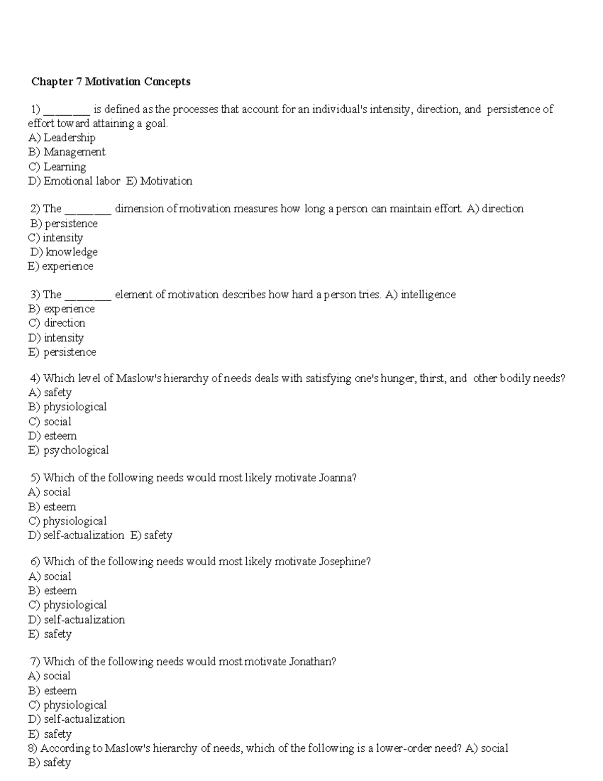 Chapter 7 - Motivation Concepts: Key Theories and Applications - Studocu