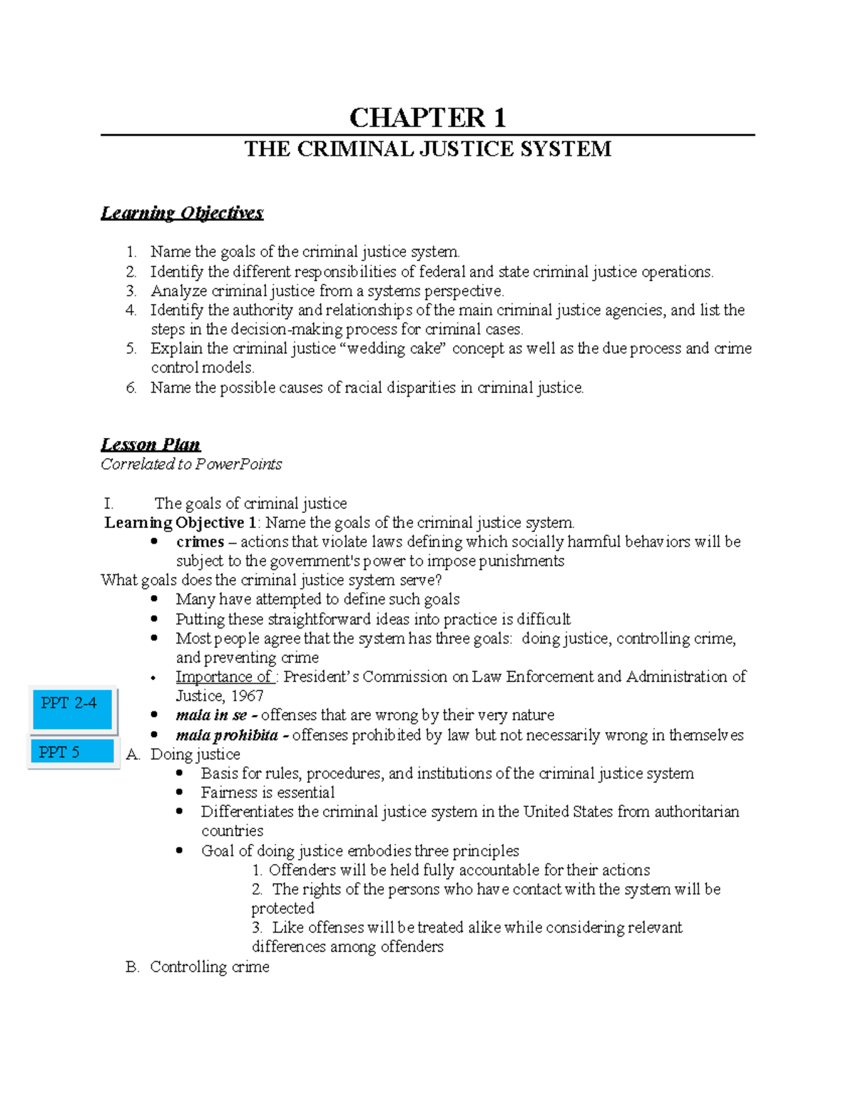 Intro CJ 101: Chapter 1 Summary - Midterm Review on Criminal Justice ...
