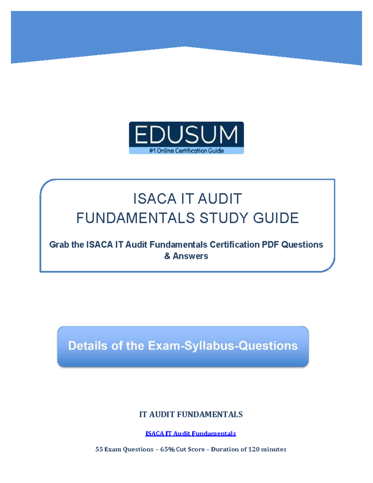 ISACA IT Audit Fundamentals Study Guide & Practice Exam Insights - Studocu