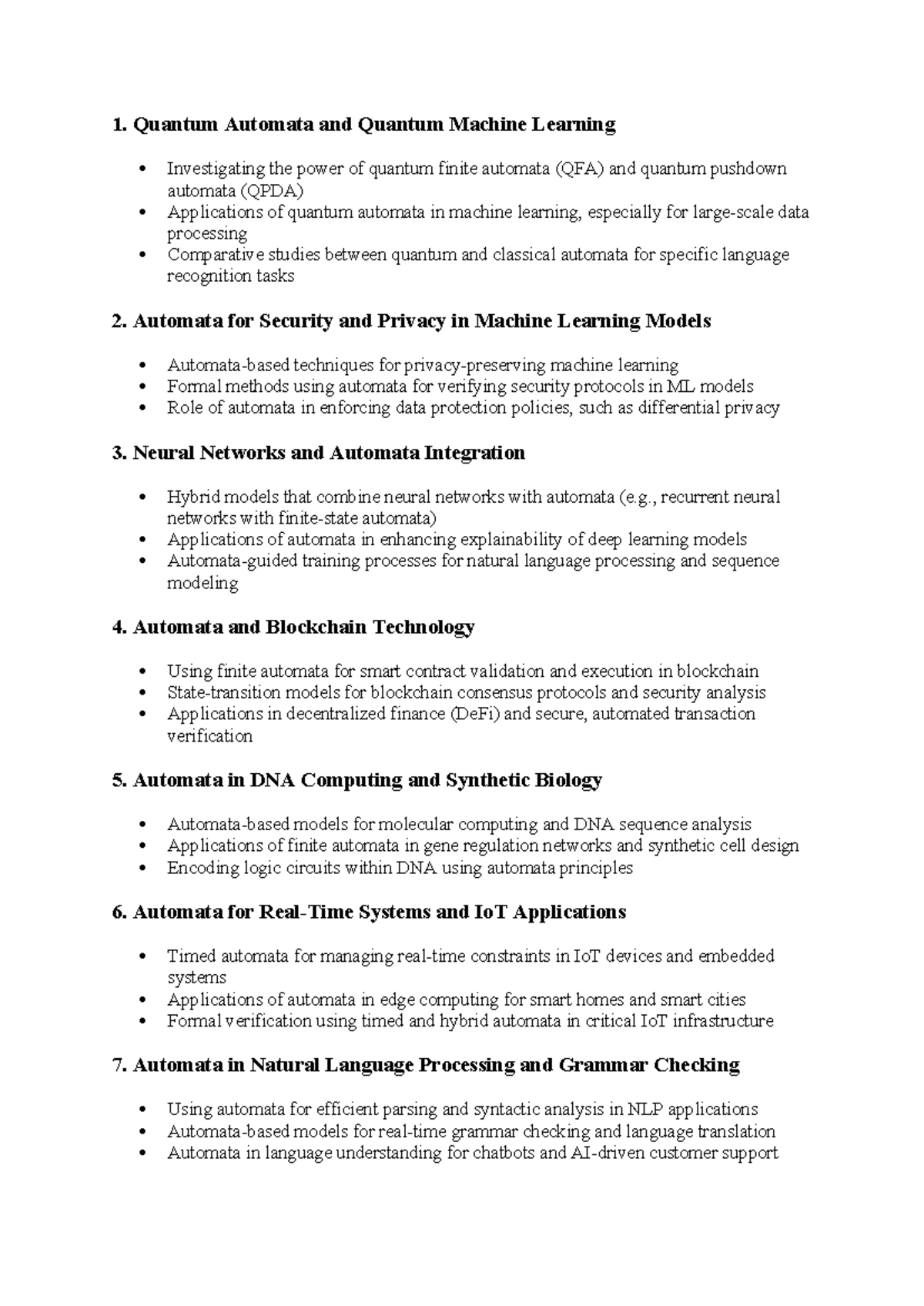 CS101 Automata Presentation Topics: Insights and Applications - Studocu