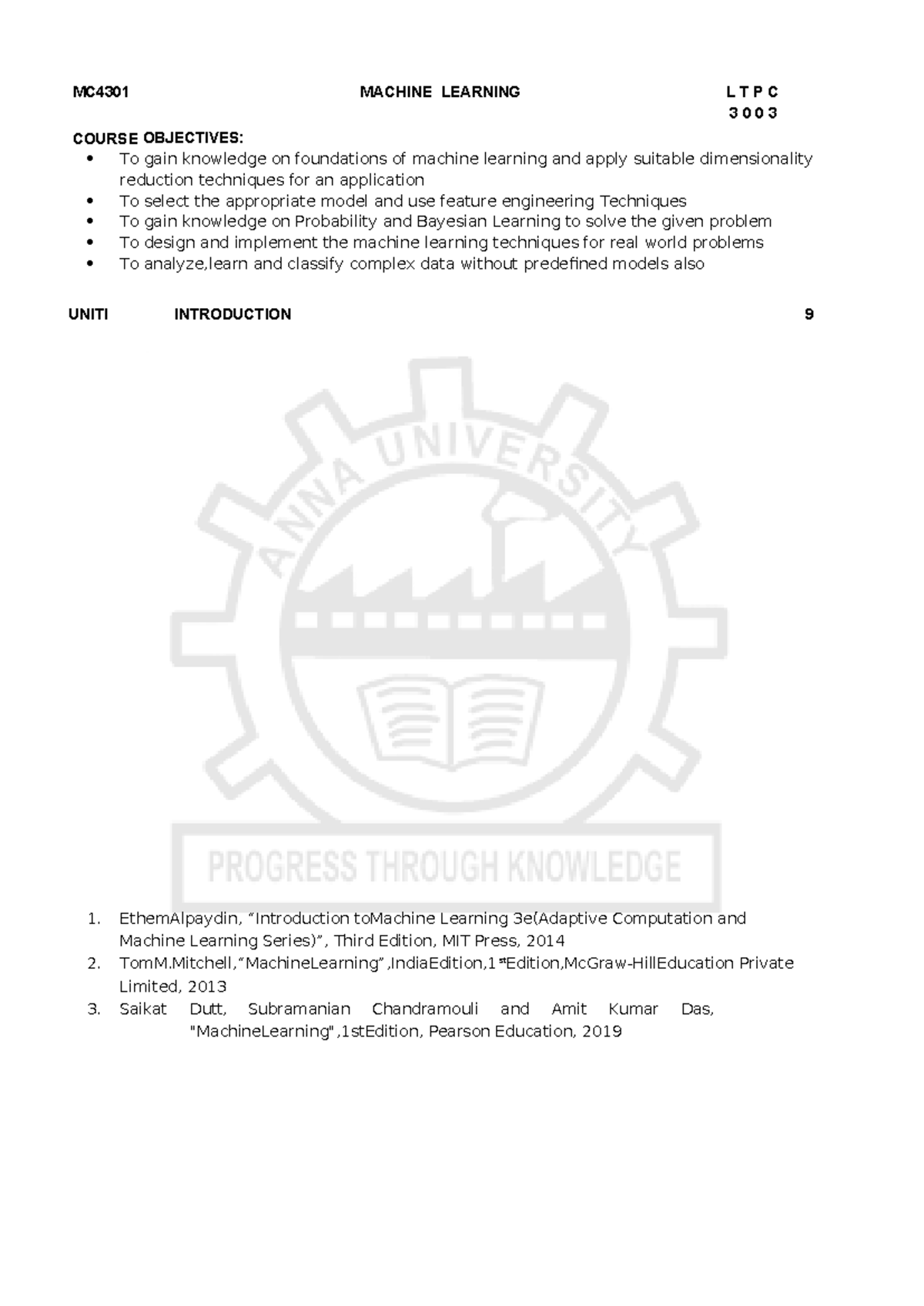 MCA III SEM Syllabus: Machine Learning, IoT, & Software Quality - Studocu