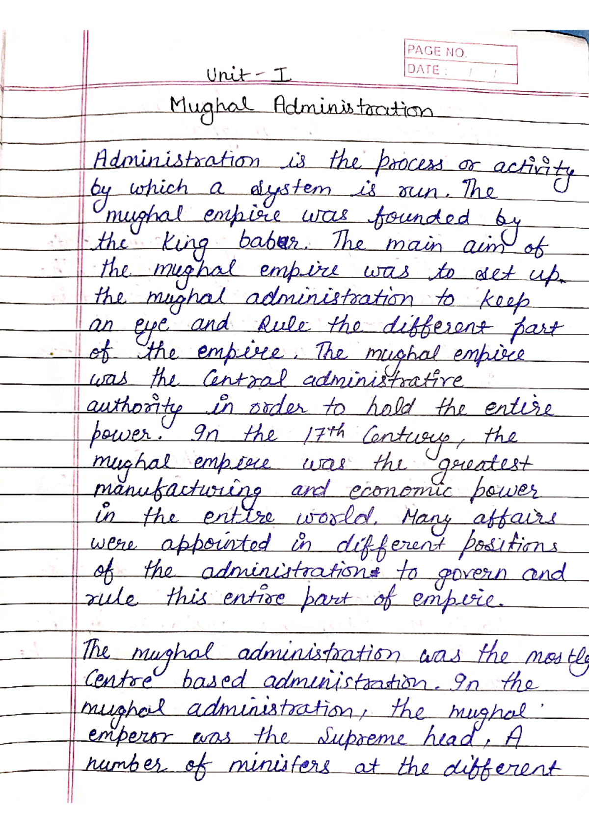 B.A LLB 2nd Semester History UNIT-1 Handwritten Notes - Studocu