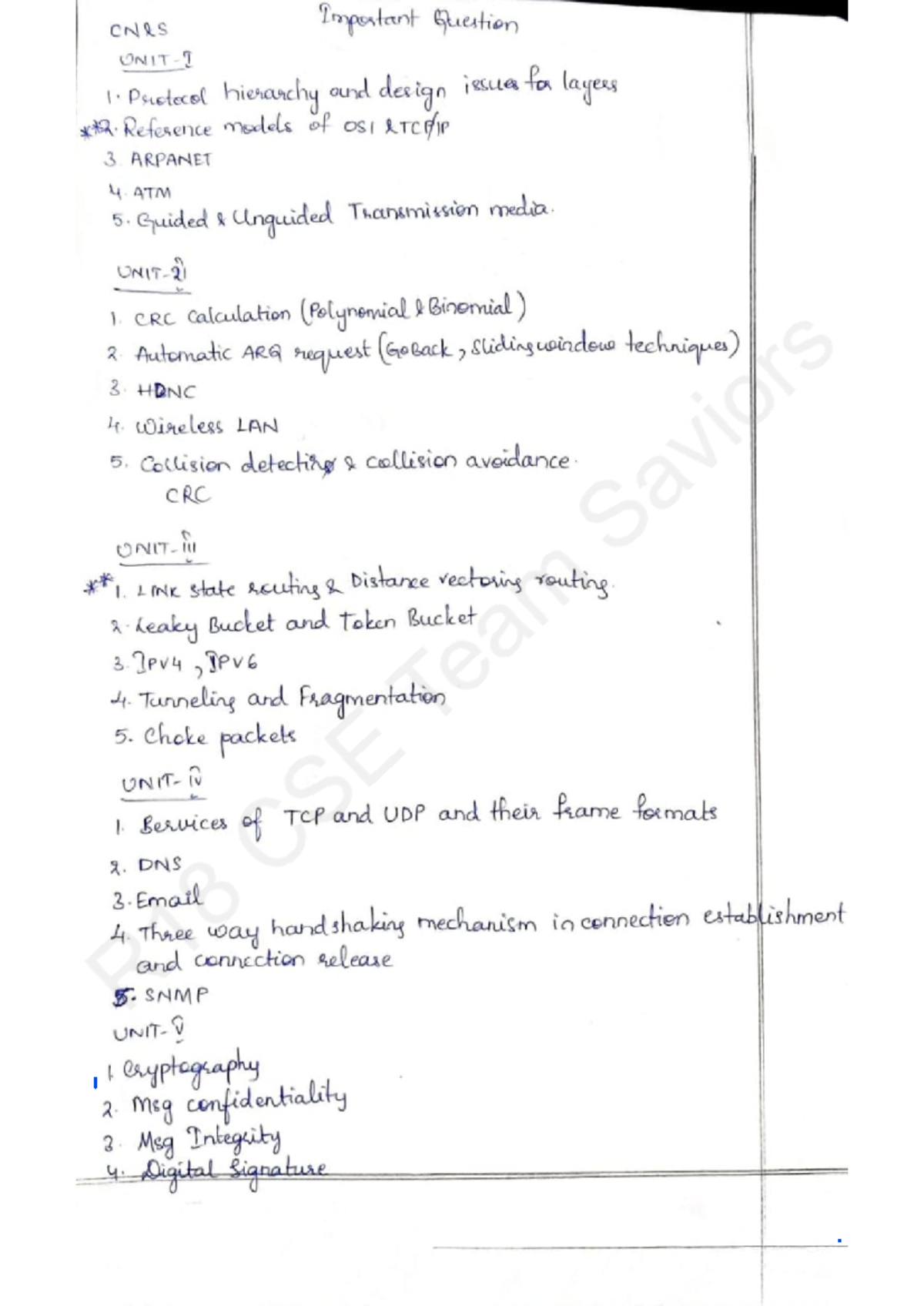 CNS Long Answer Study Guide for Computer Networks Topics - Studocu