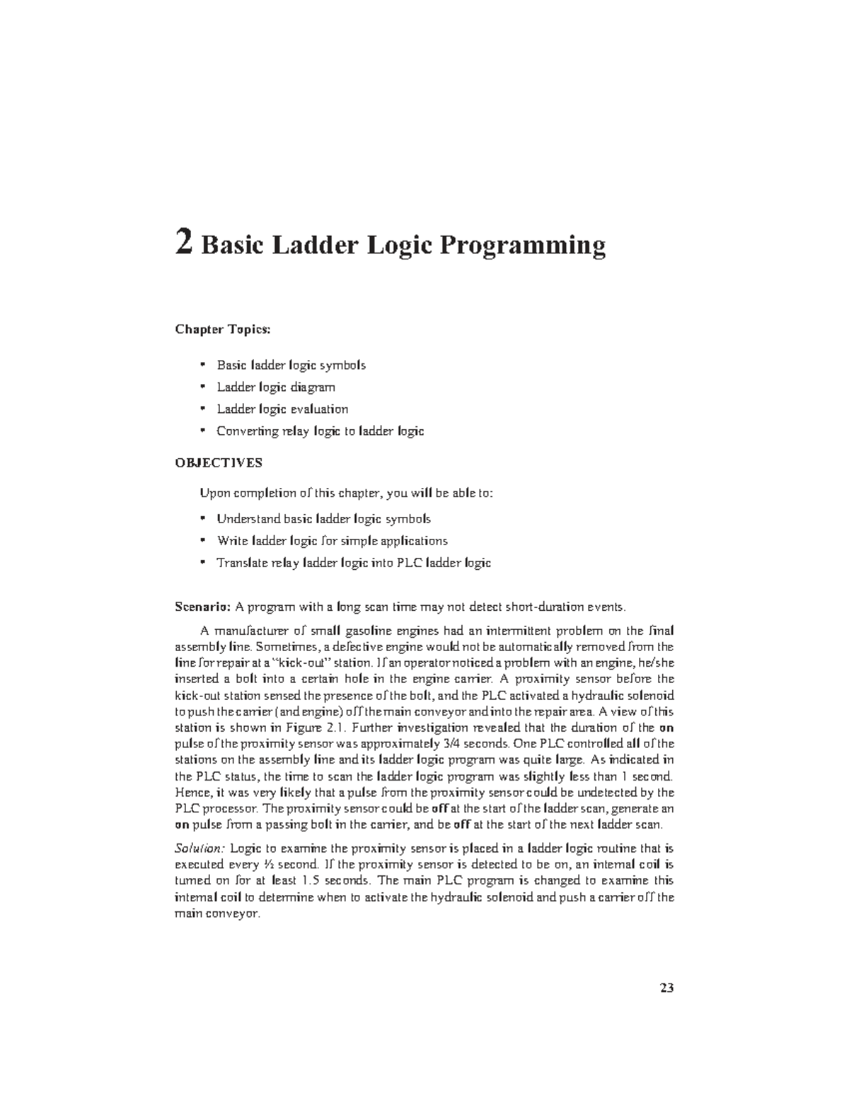 2 Basic Ladder Logic Programming: Key Concepts and Examples - Studocu