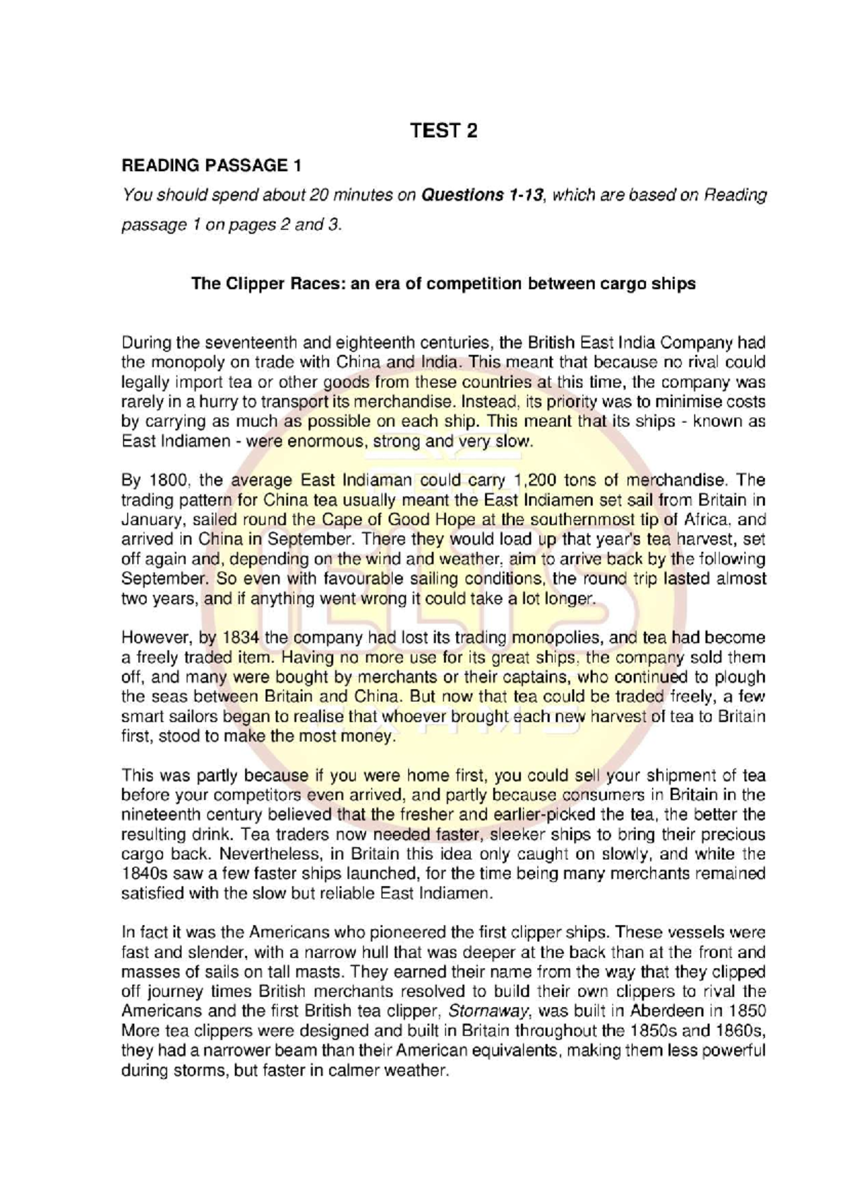 Test 2 - Reading Passage 1 & 2 Practice Notes - Studocu