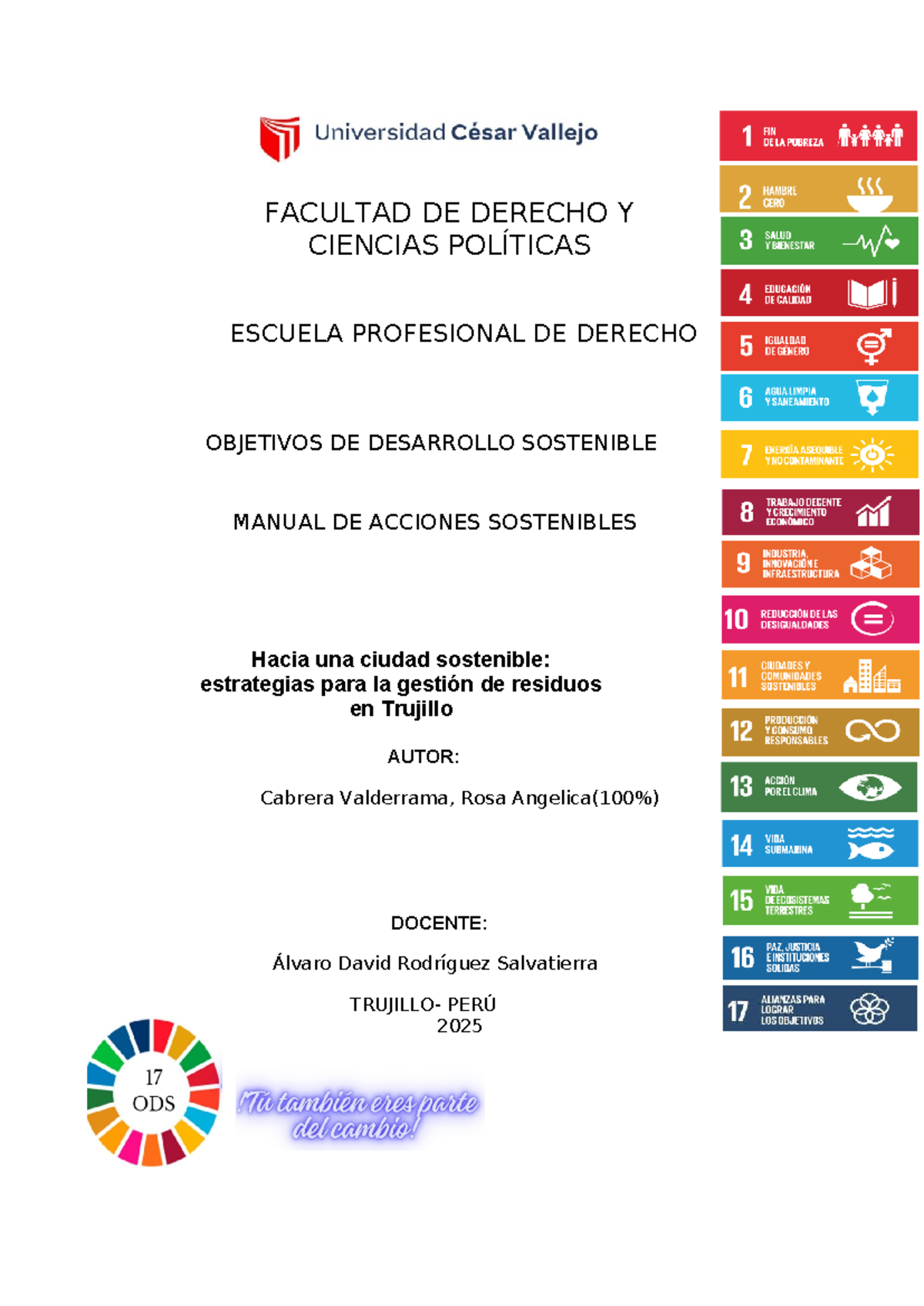 Manual de Acciones Sostenibles para la Gestión de Residuos en Trujillo ...