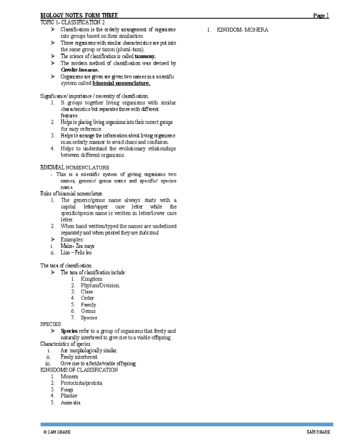 Emma - philosophy of education (edfo 121) - TOPIC 1- CLASSIFICATION 2 ...