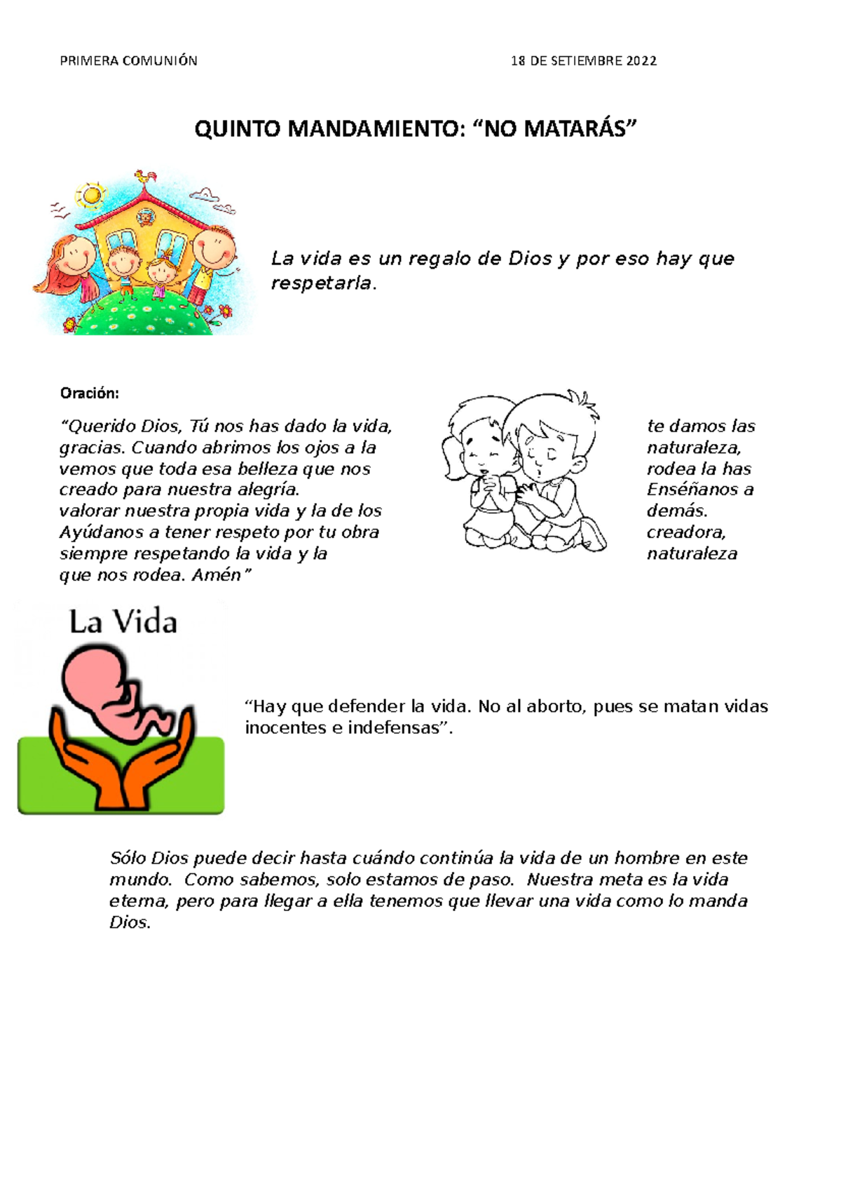 Cual Es El Quinto Mandamiento