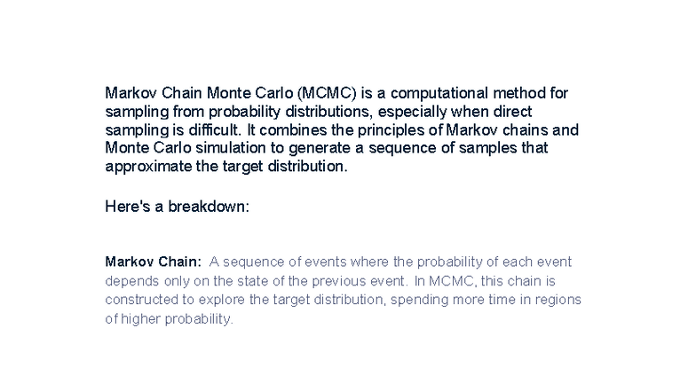 ML UNIT 5 XAMS - exam prep - Markov Chain Monte Carlo (MCMC) is a ...