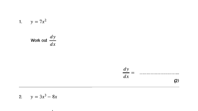 MATH101: Differentiation Exercises and Solutions - Studocu